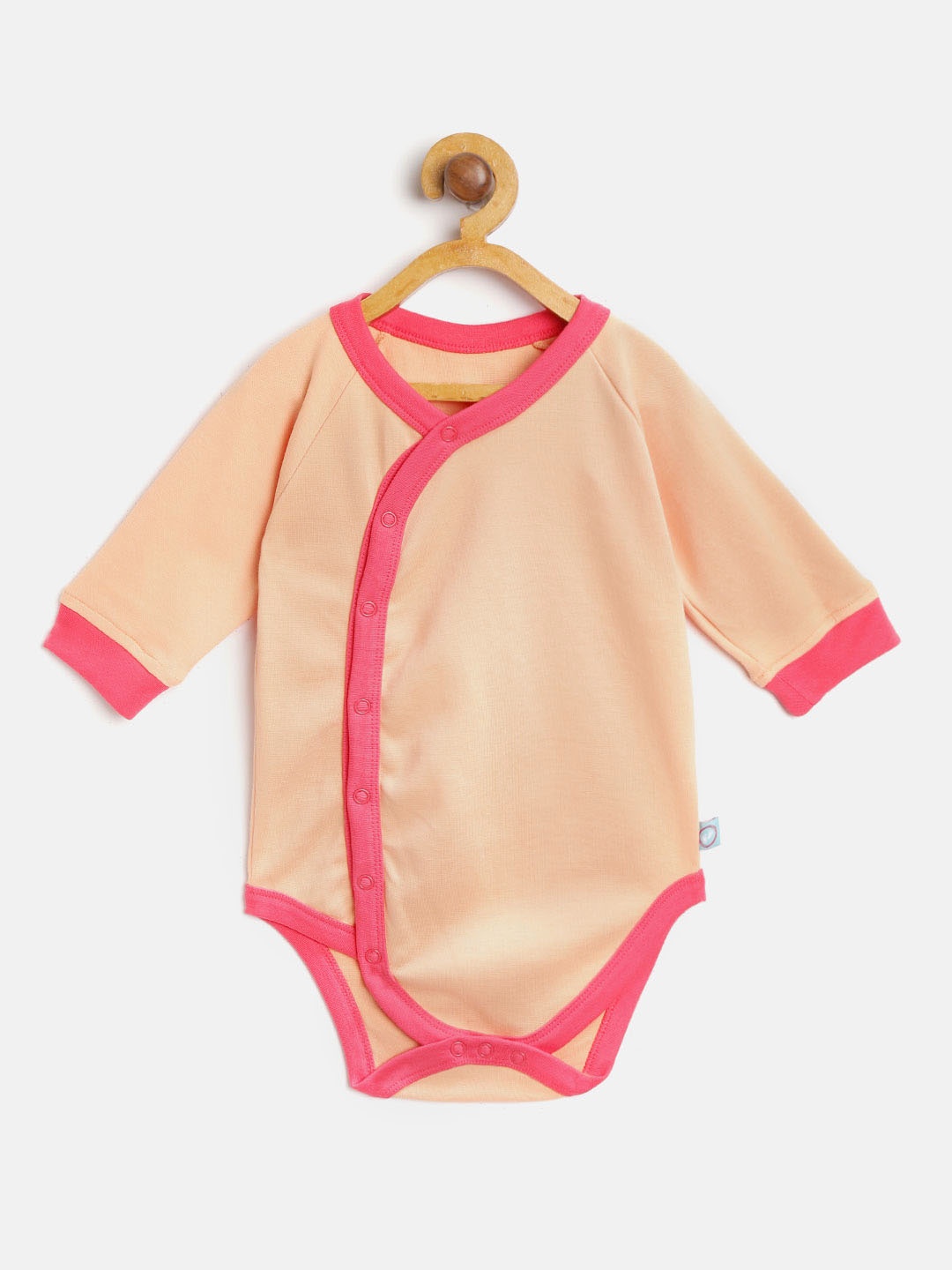 

Cherrytoes Kids Peach-Coloured Organic Cotton Solid Bodysuit