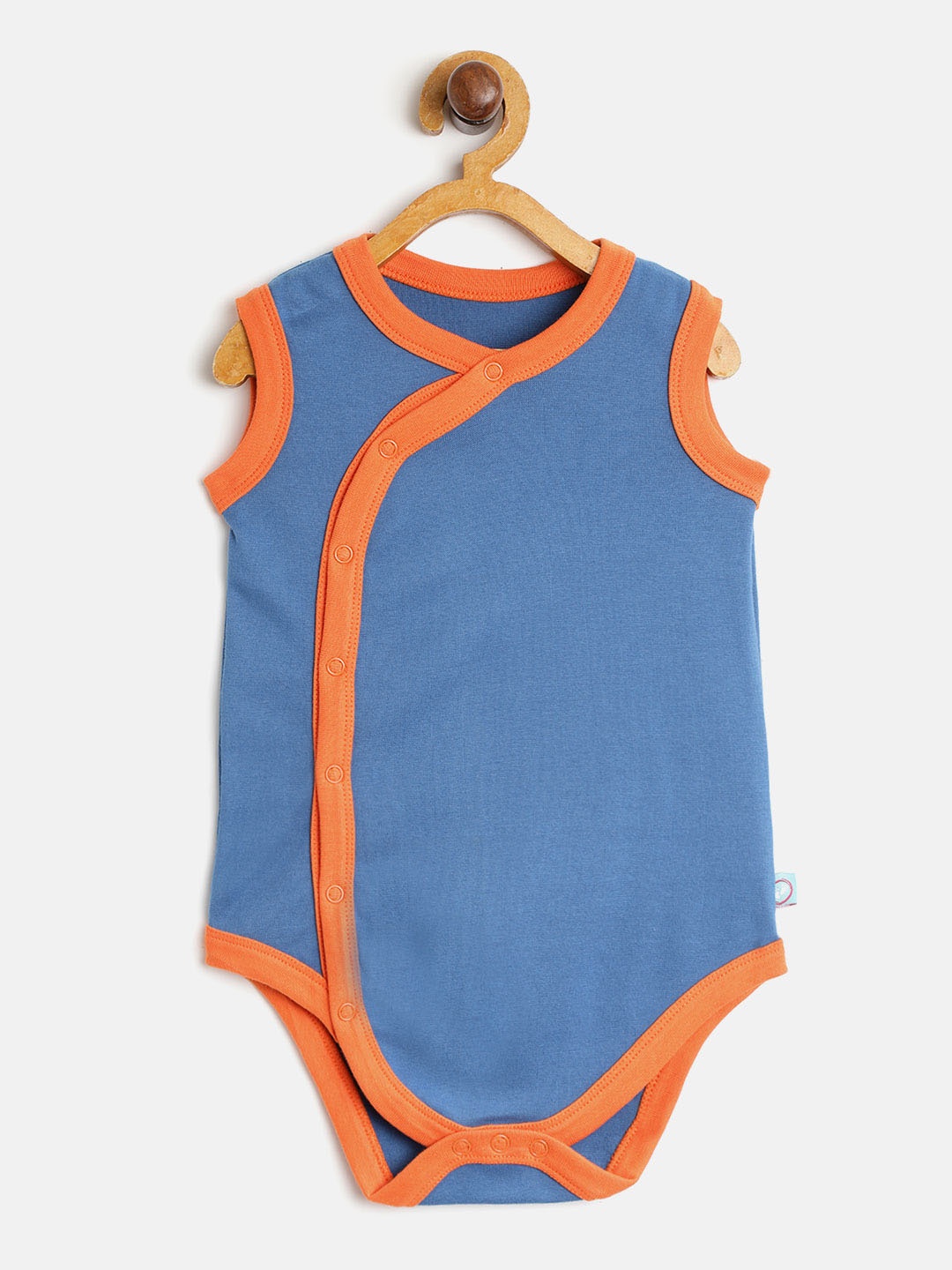 

Cherrytoes Kids Blue Organic Cotton Solid Bodysuit
