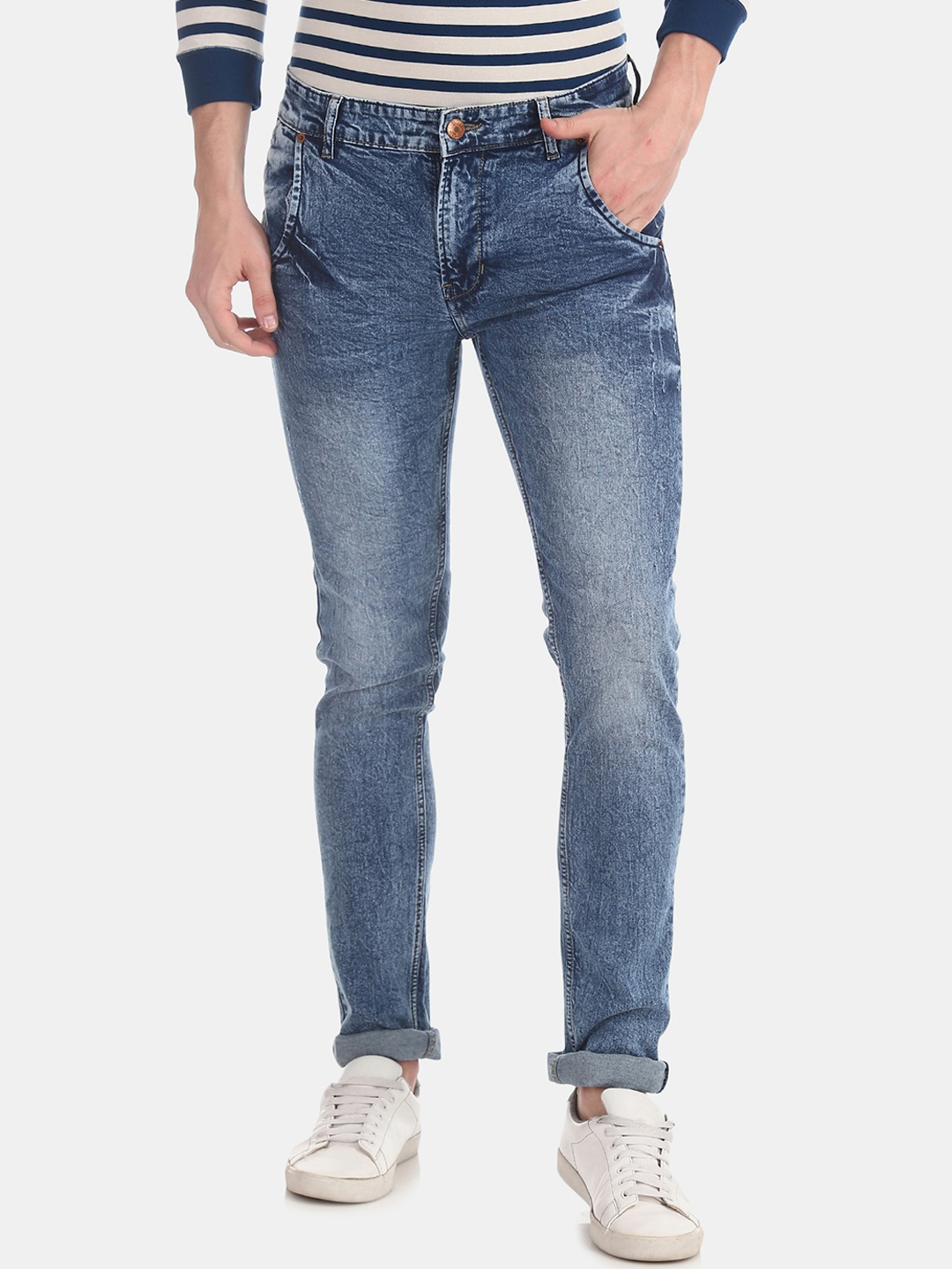 

Cherokee Men Blue Slim Fit Low-Rise Clean Look Jeans