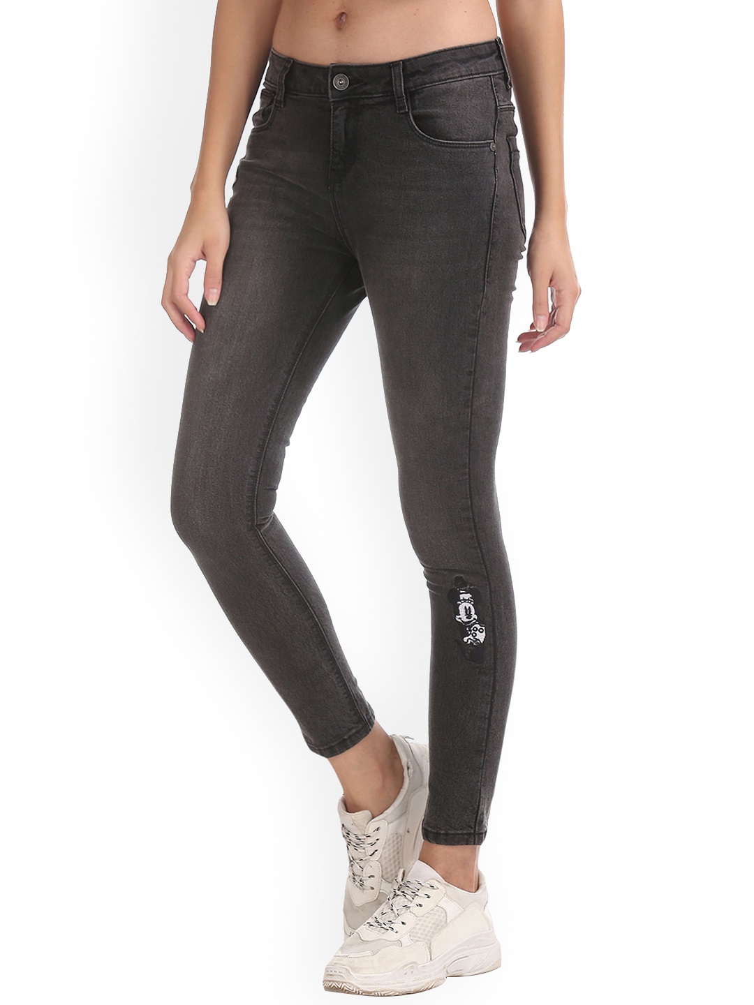 

Sugr Women Grey Slim Fit Mid-Rise Clean Look Stretchable Jeans