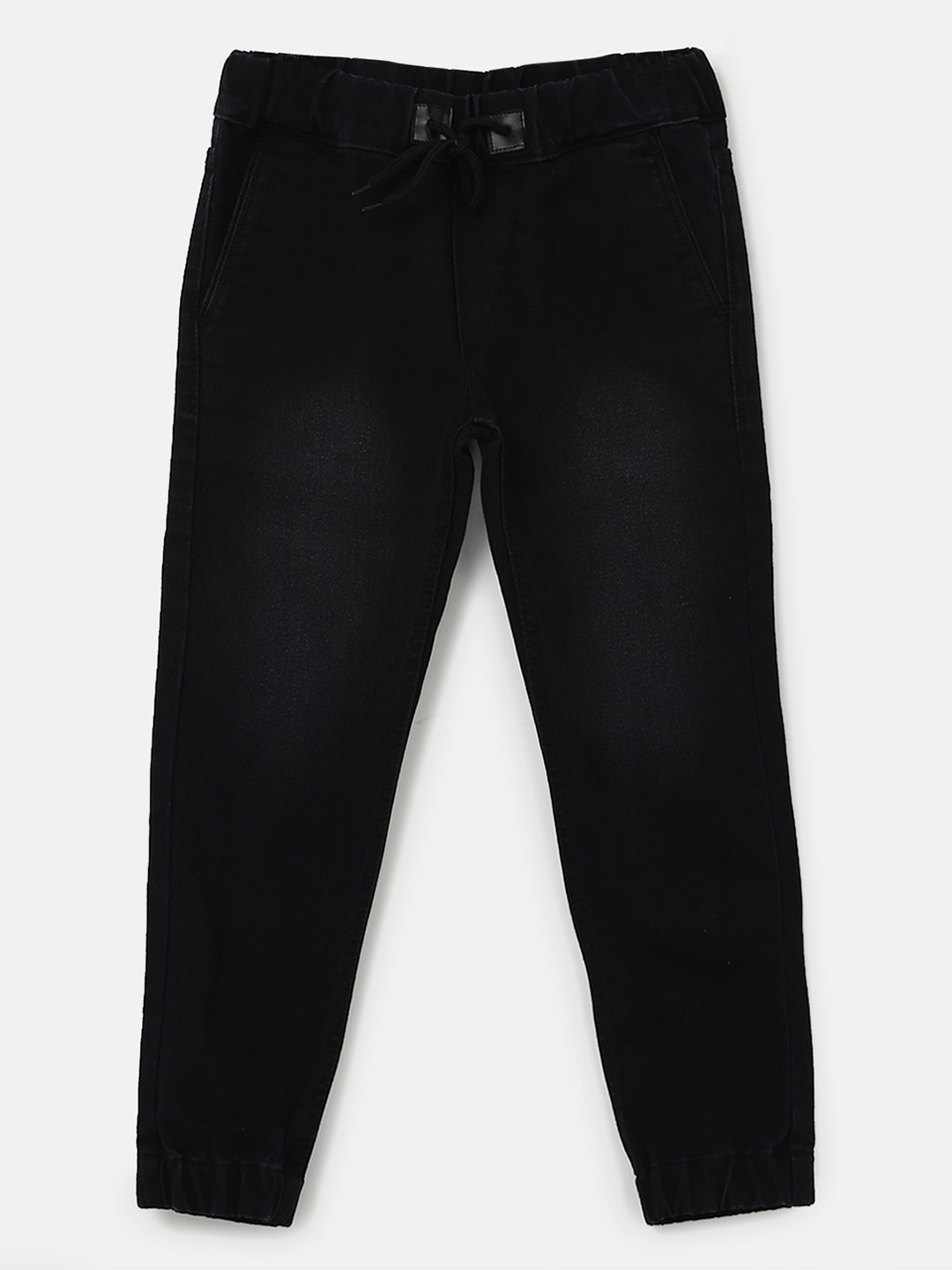 

Urbano Juniors Boys Solid Denim Jogger Jeans, Black