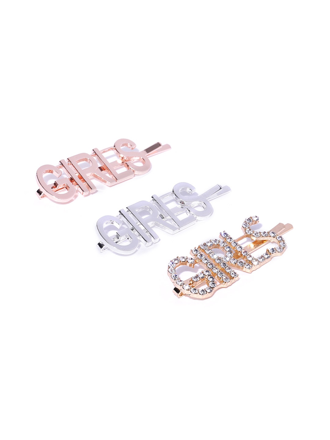 

Blueberry Set of 3 Gold & Silver-Plated Bobby Pins