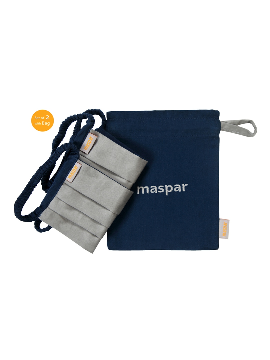 

Maspar Adults Grey Pack of 2 Reusable 3-Layers Outdoor Masks