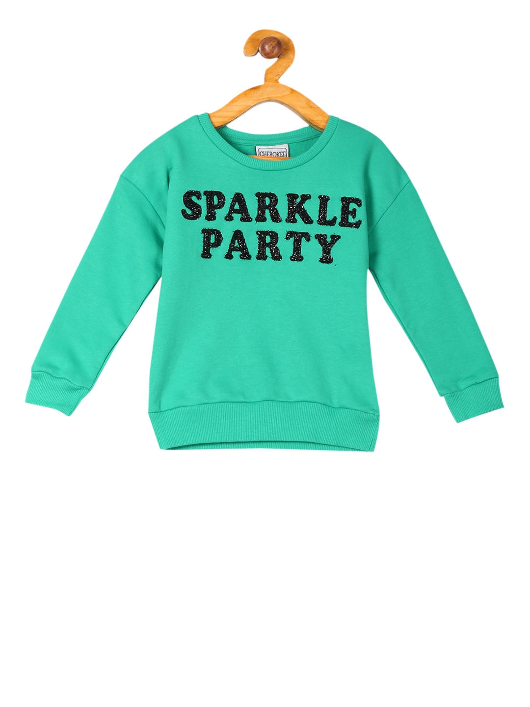 

Cherokee Girls Green Printed Sweatshirt