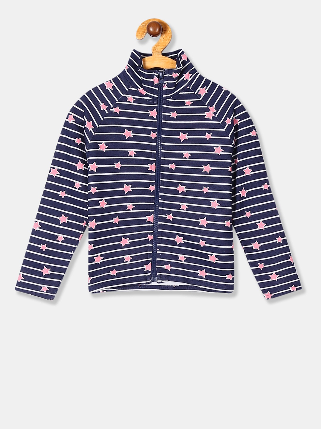 

Cherokee Girls Navy Blue & White Printed Sweatshirt