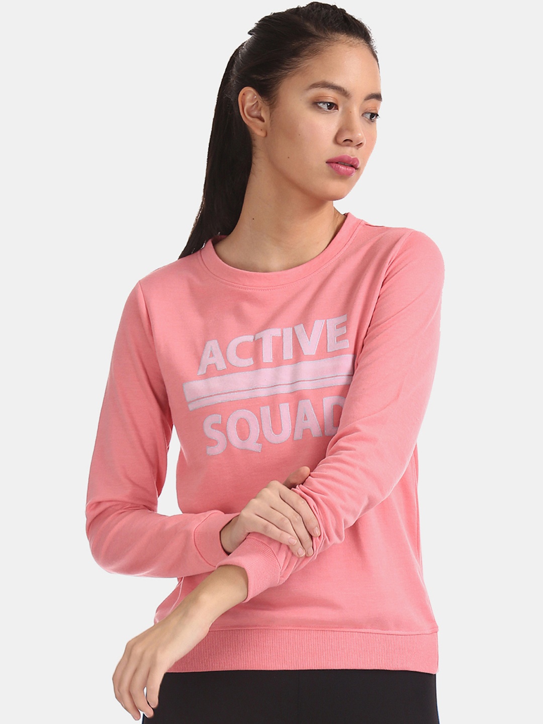 

Sugr Women Pink Printed Active Sweatshirt