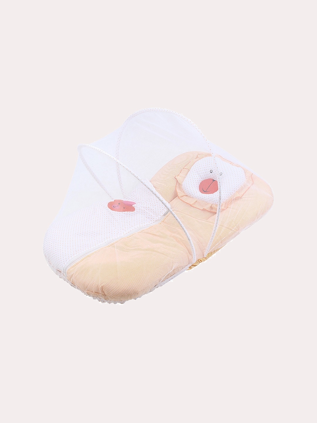

Superminis Infant Baby Covering Sheet/Quilt Dot Printed Cotton Bedding Set, Pink