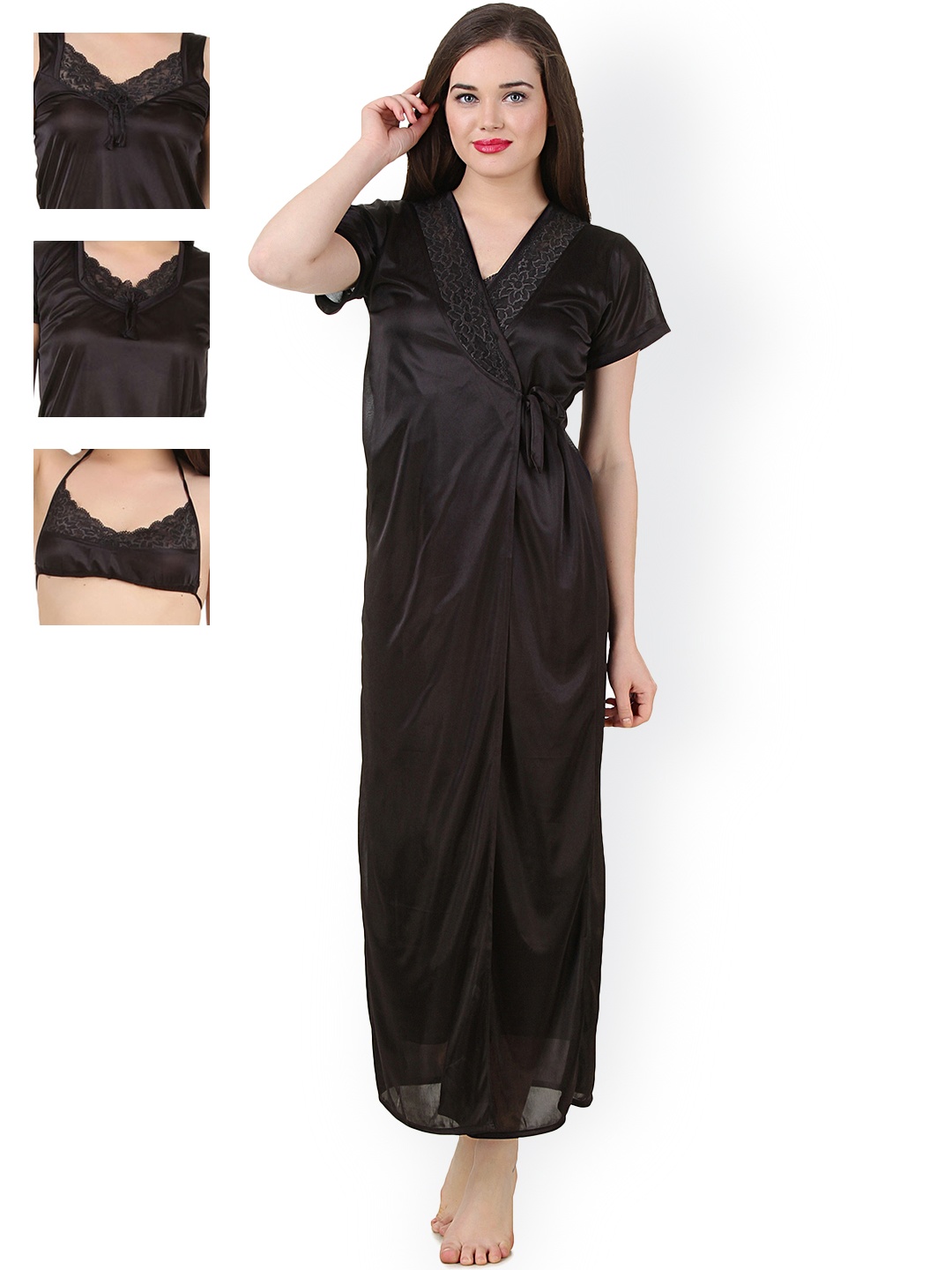

Fasense Black Nightdress Set GT001B2