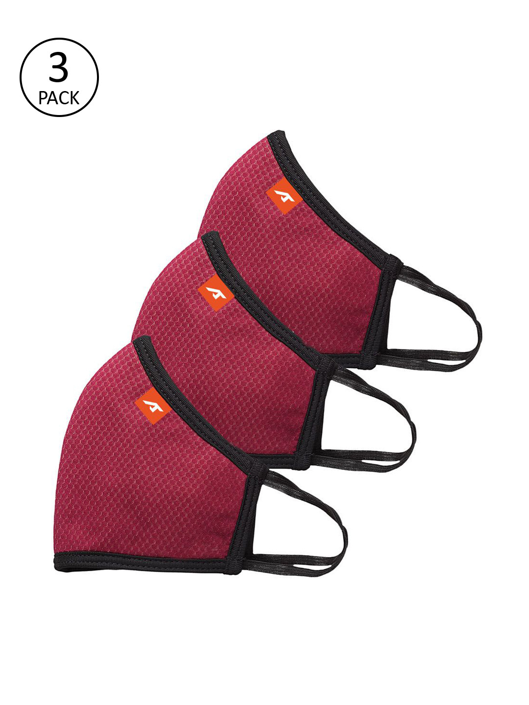 

Alcis Unisex 3 Pcs Maroon ULTRASHIELD Reusable 6-Ply A95 Outdoor Masks