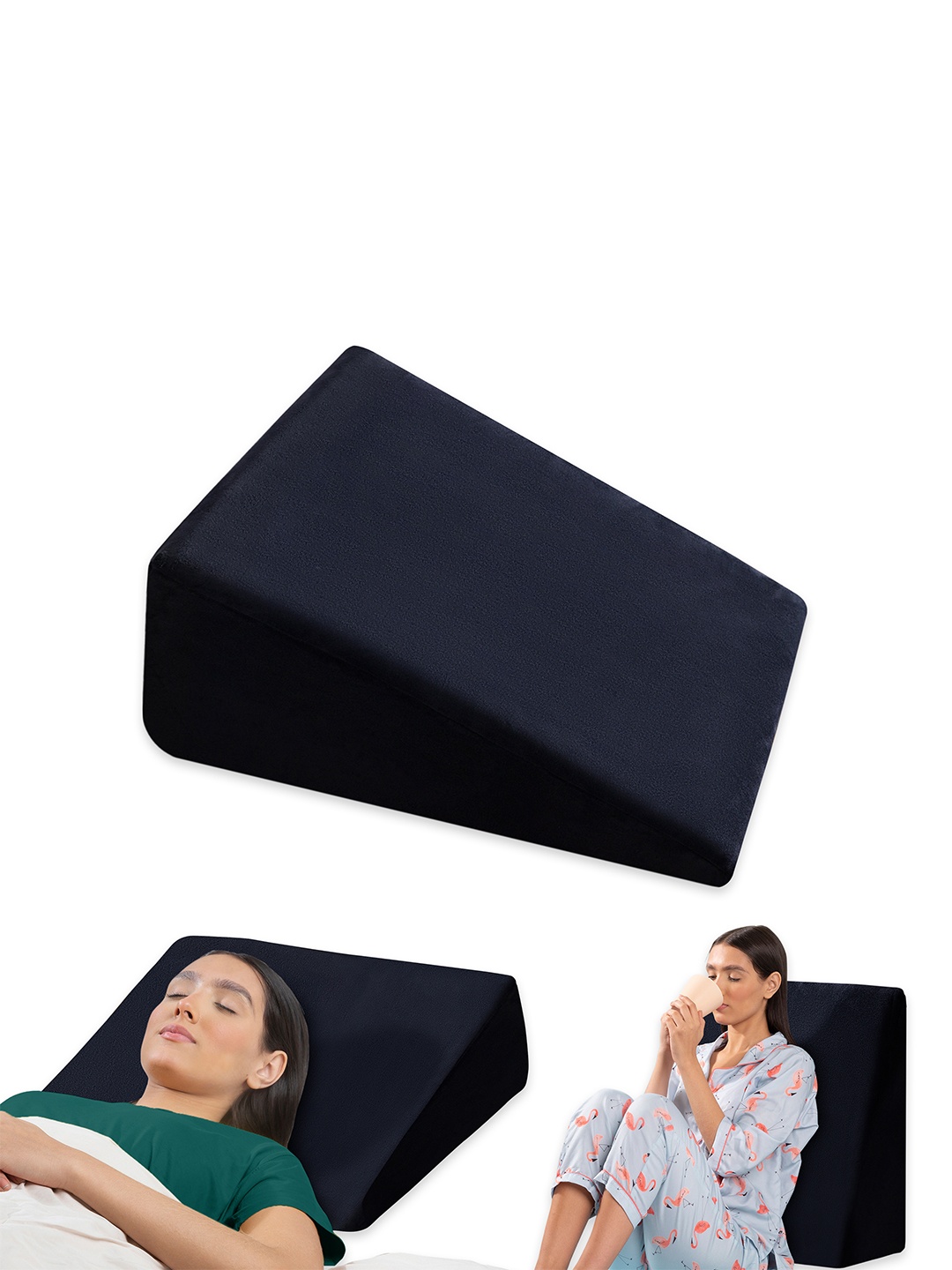 

The White Willow Black Activated Charcoal Infused Memory Foam Bed Wedge Pillow
