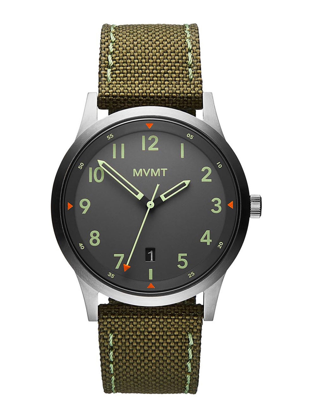 

MVMT Men Grey & Olive Green Analogue Watch 28000014-D