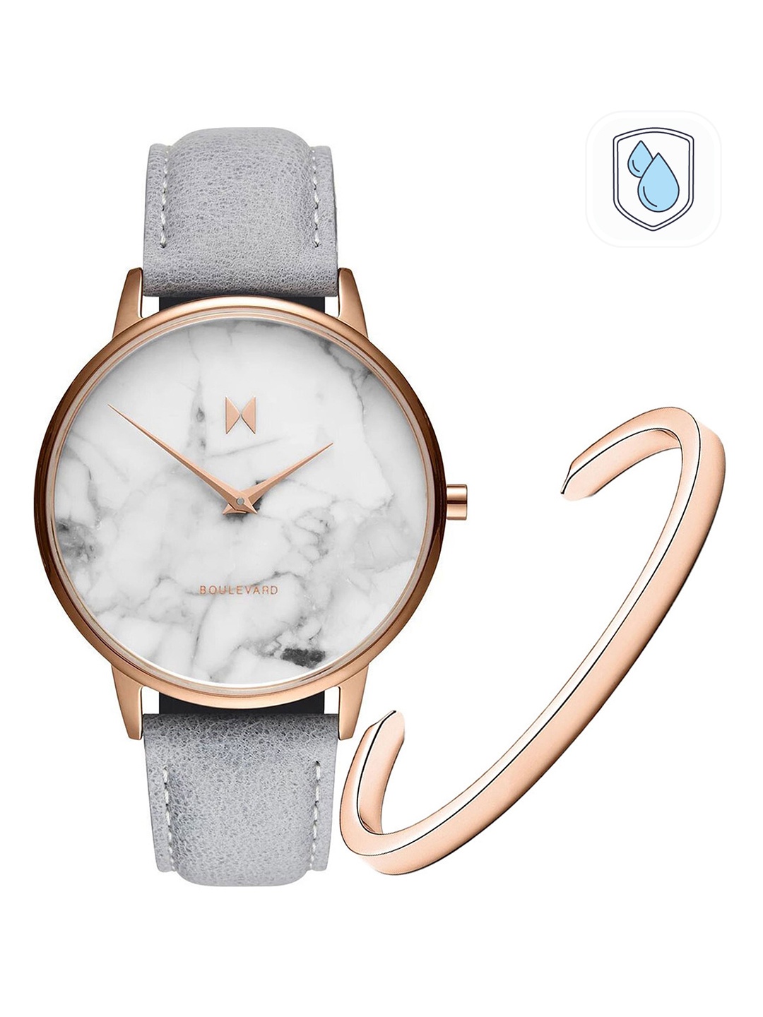 

MVMT Women White Boulevard Analogue Watch CBX-MBLRG