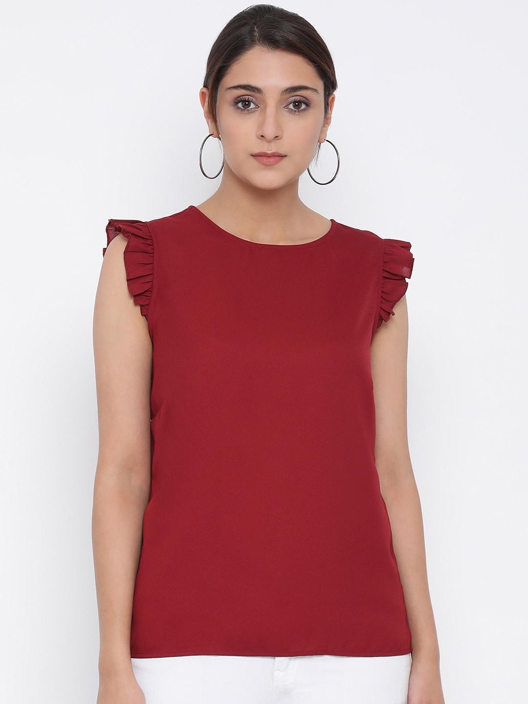 

Oxolloxo Women Maroon Solid Top