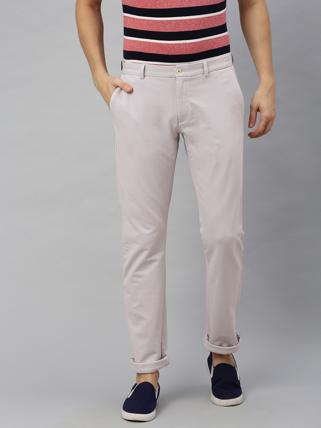 

Blackberrys Men Beige B-90 Regular Fit Solid Regular Trousers