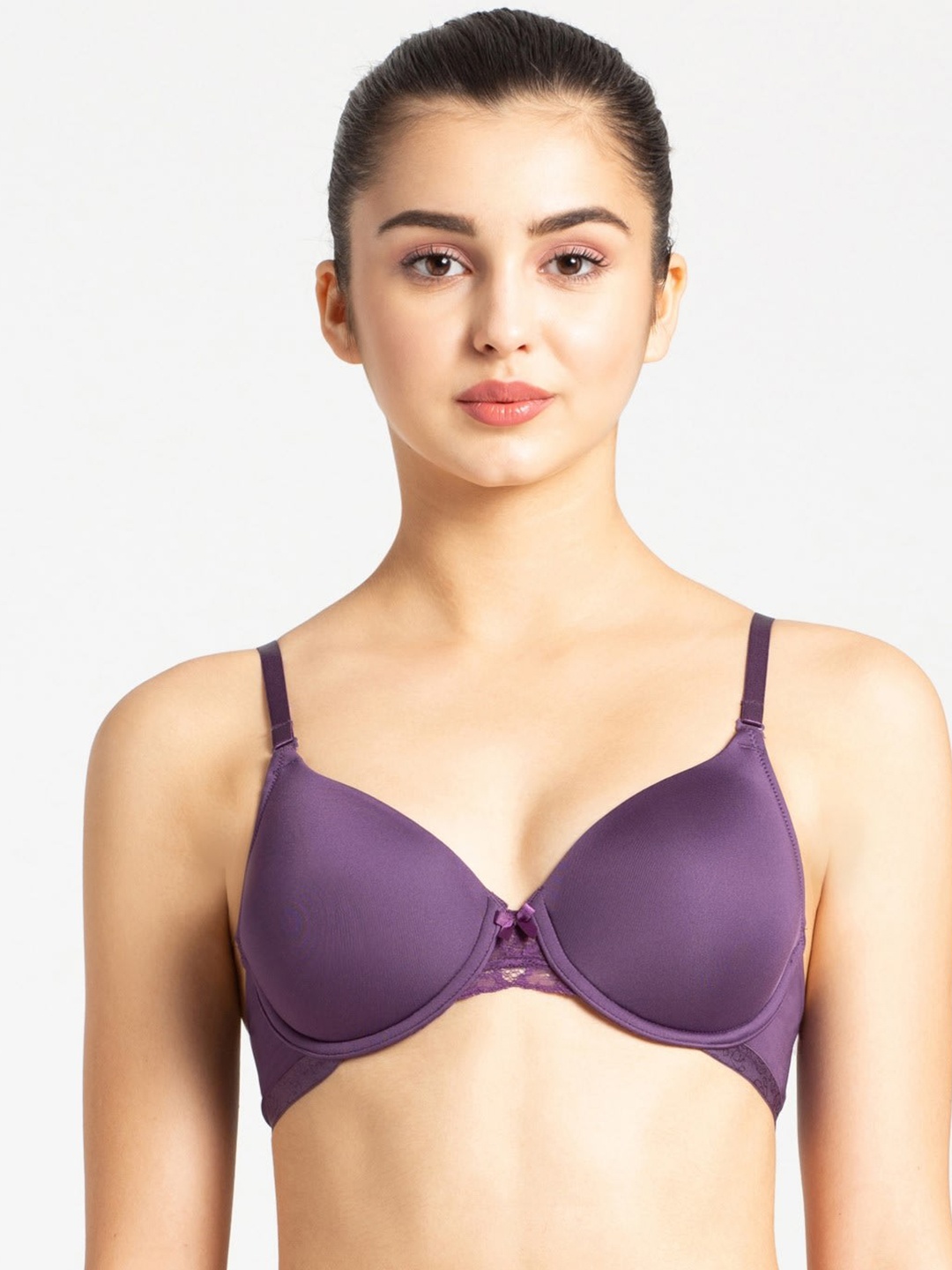 

Jockey Purple Solid Underwired Lightly Padded T-shirt Bra 1817-0103