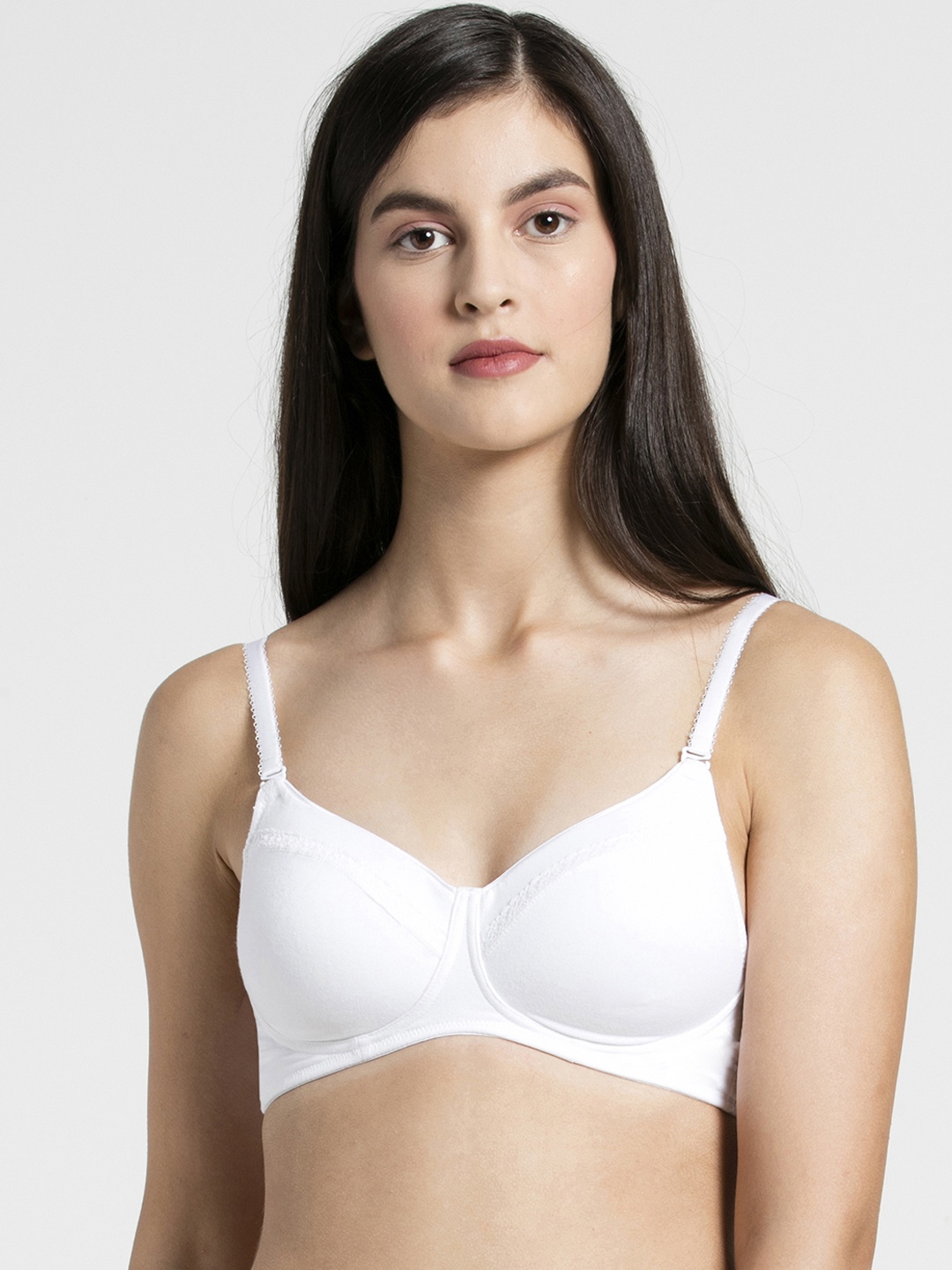 

Jockey White Solid Non-Wired Lightly Padded T-shirt Bra FE25-0105