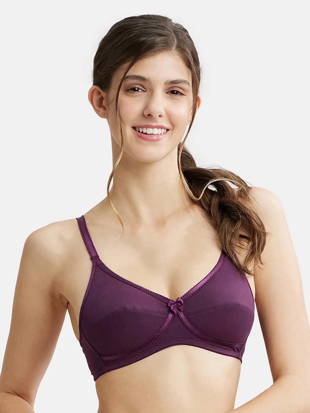 

Jockey Non-Wired Non Padded Medium Coverage Everyday Bra 1242-0105, Purple