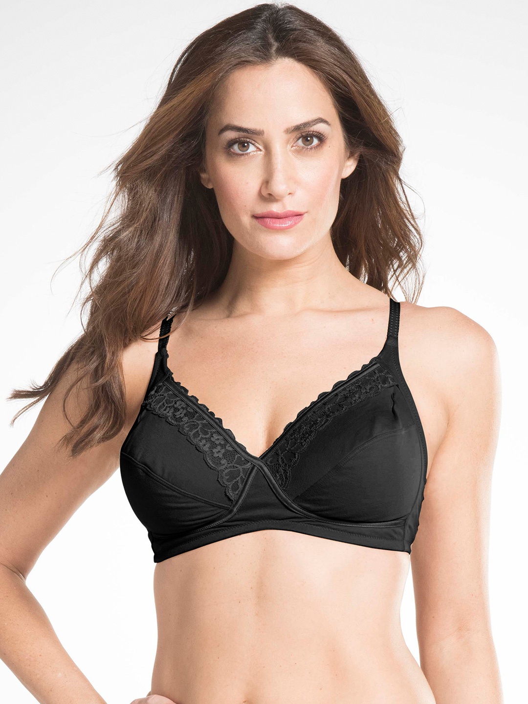 

Jockey Black Solid Non-Wired Non Padded Everyday Bra
