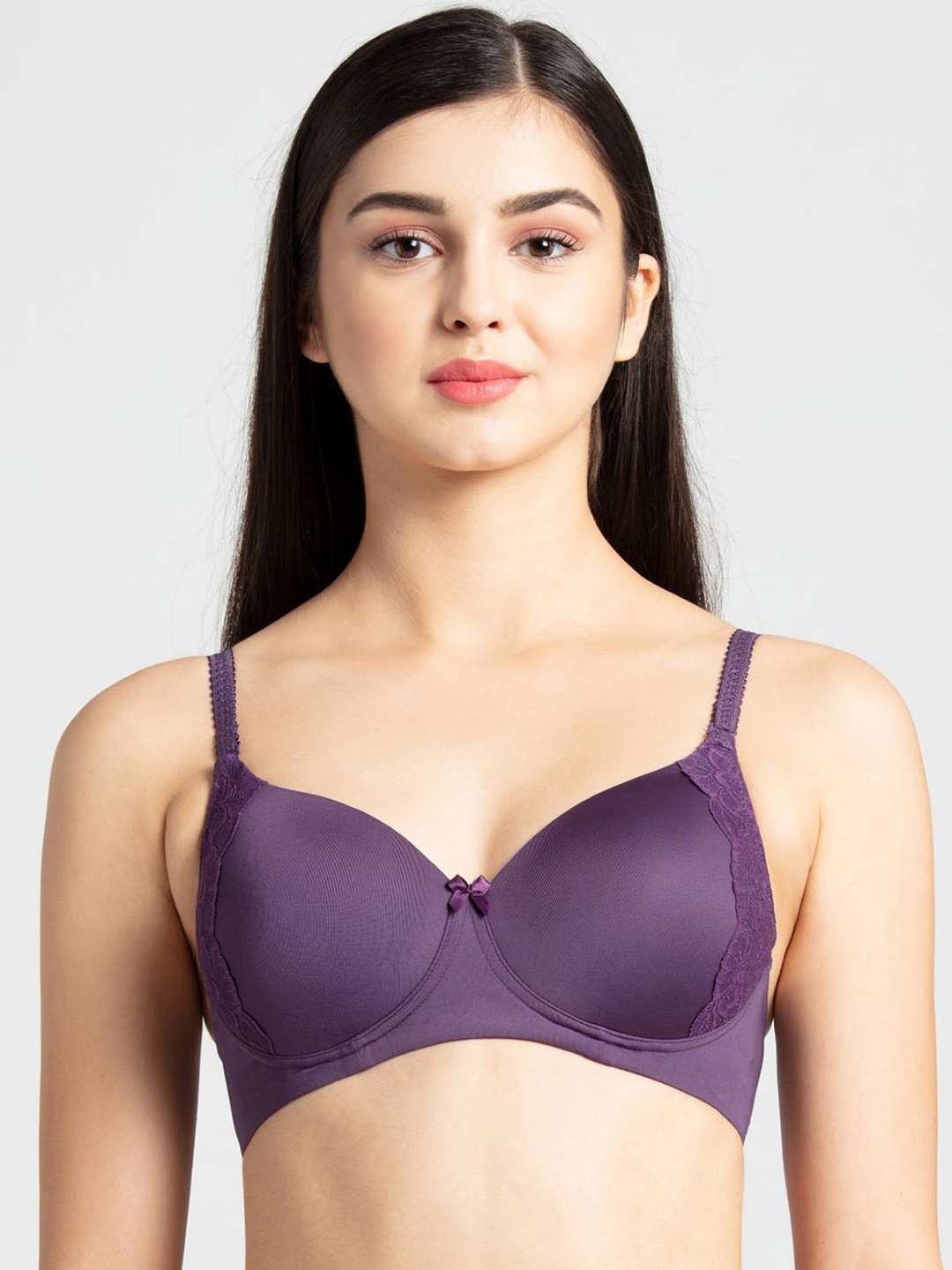 

Jockey Purple Solid Non-Wired Lightly Padded T-shirt Bra 1816-0103