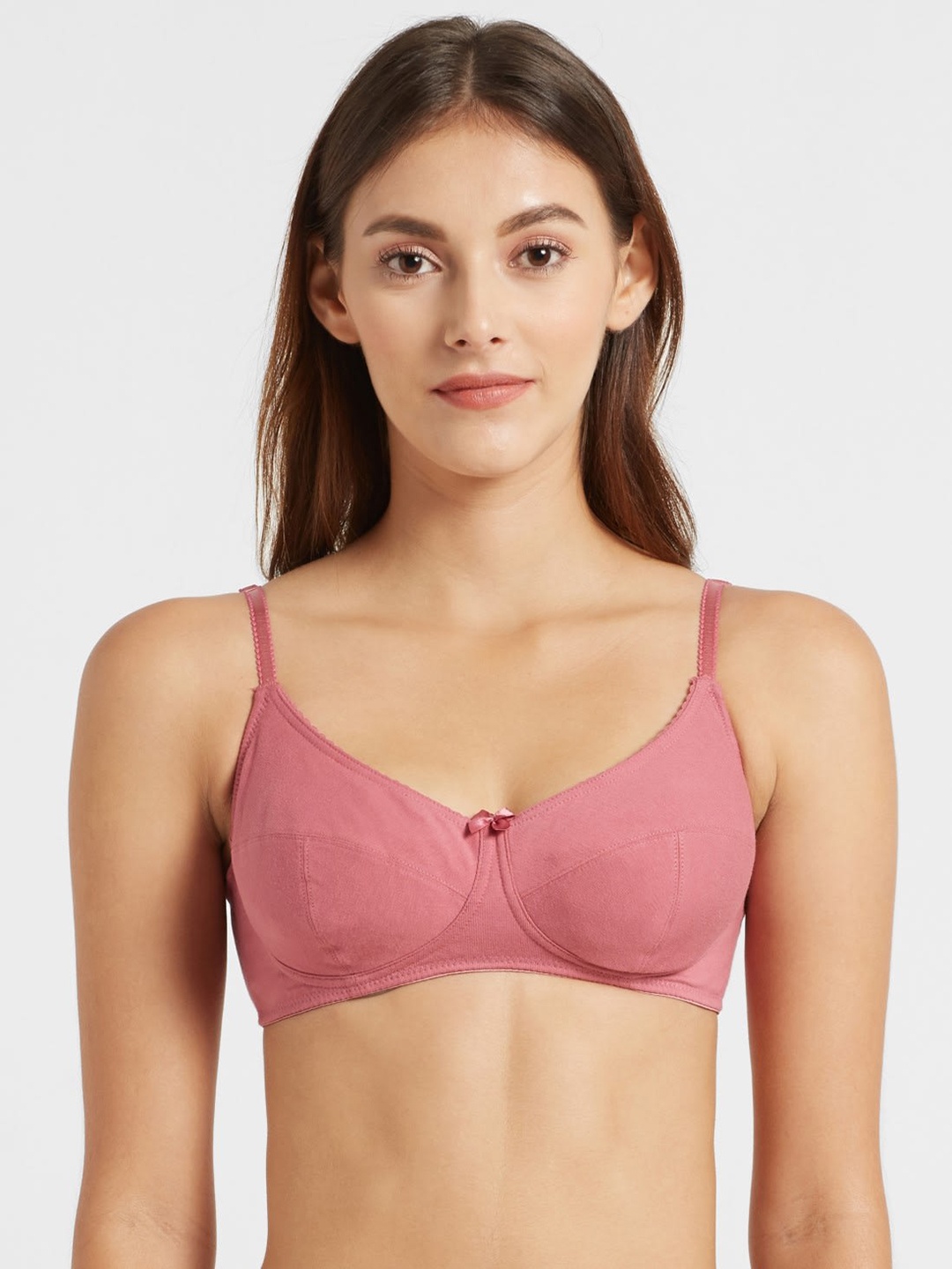 

Jockey Non-Wired Non Padded Super Combed Cotton Medium Coverage Everyday Bra 1615-0105, Pink