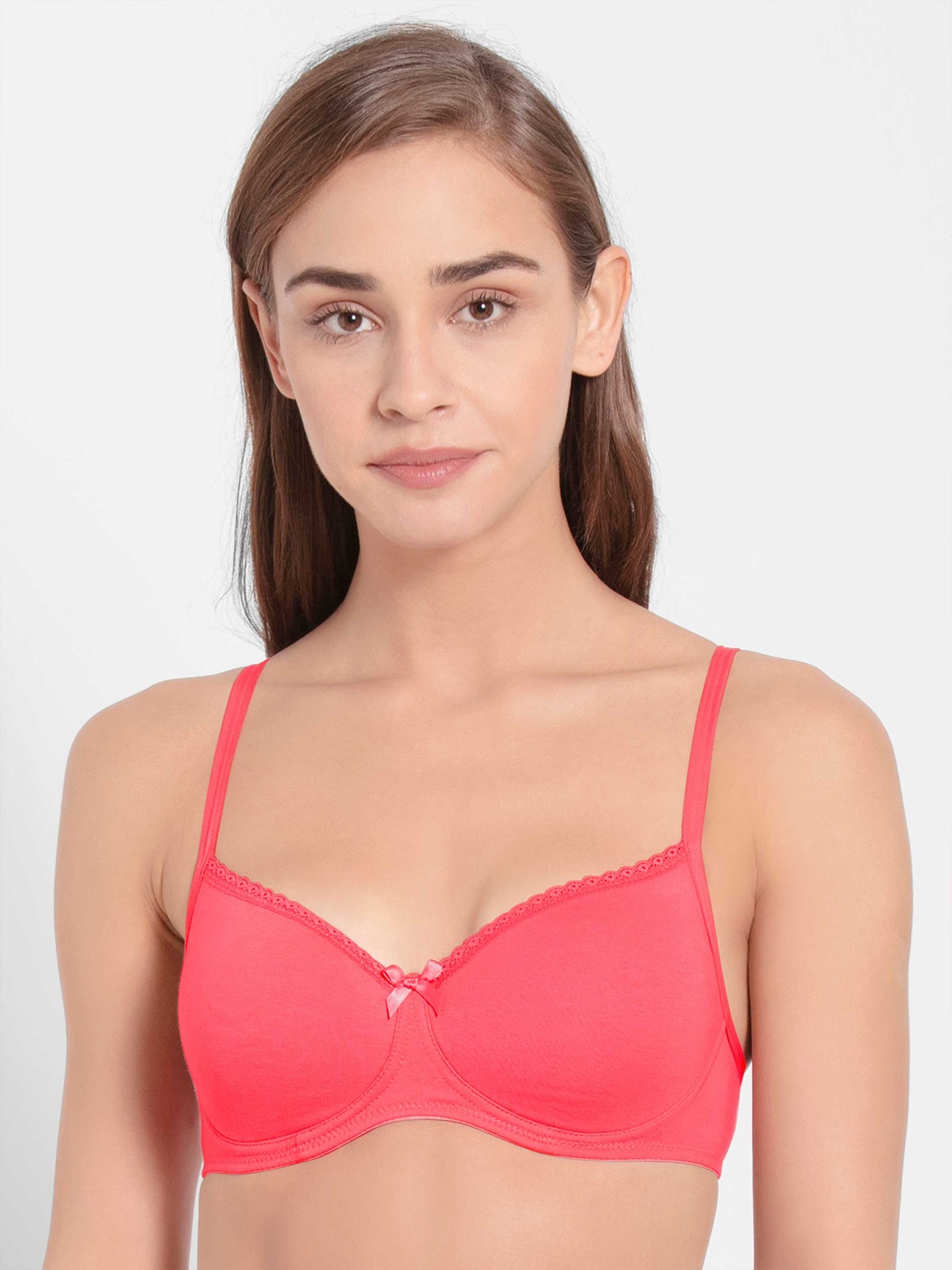 

Jockey Pink Solid Non-Wired Lightly Padded T-shirt Bra 1723-0103-RBYPR