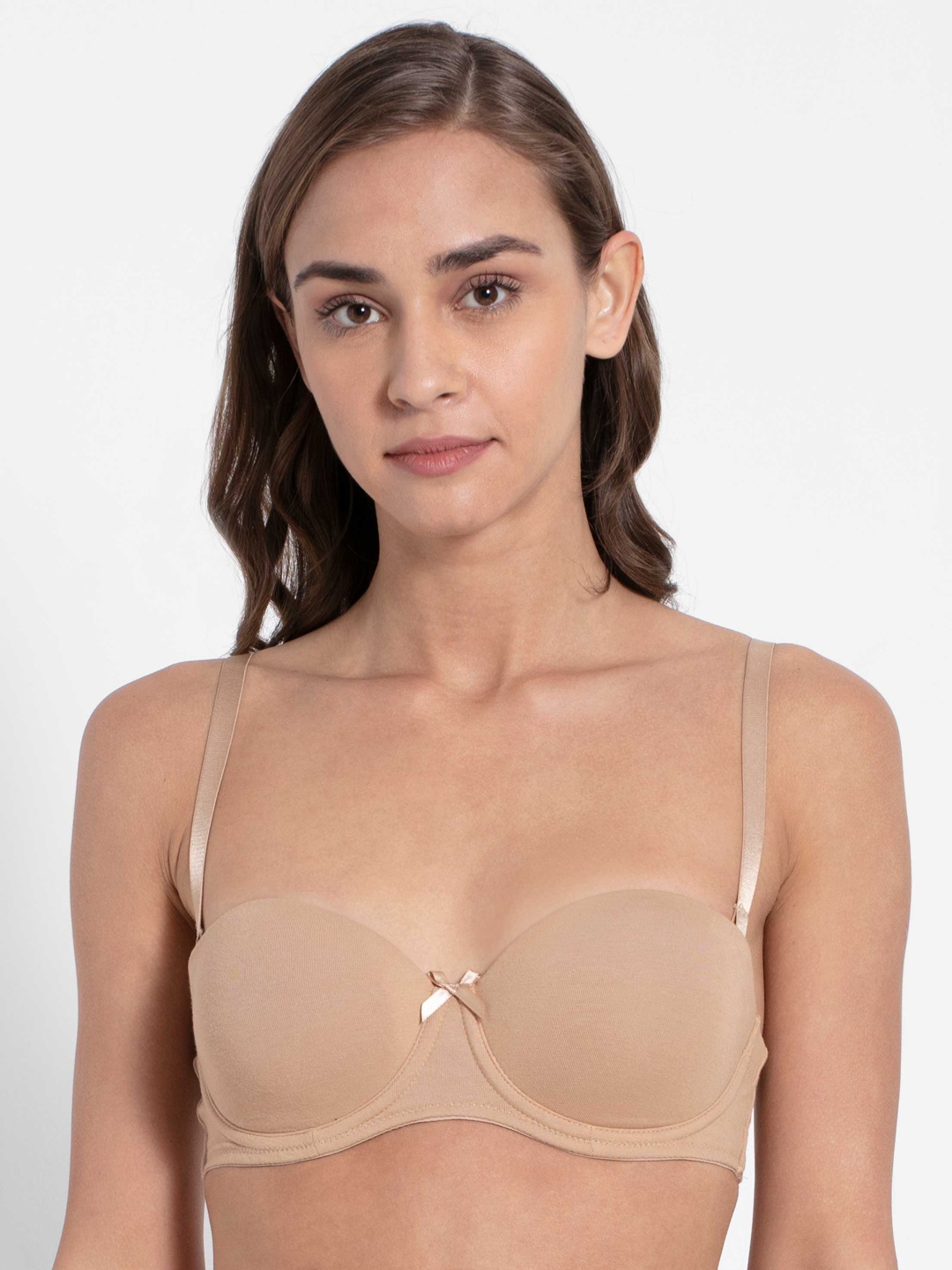 

Jockey Nude-Coloured Underwired Lightly Padded Strapless T-shirt Bra FE52-0103-SKIN