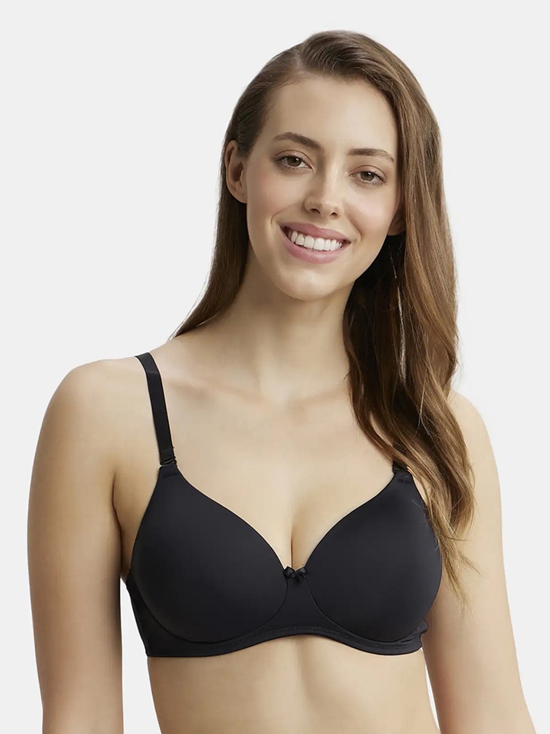 

Jockey Wirefree Padded Full Coverage Multiway Styling Tshirt Bra-1819, Black