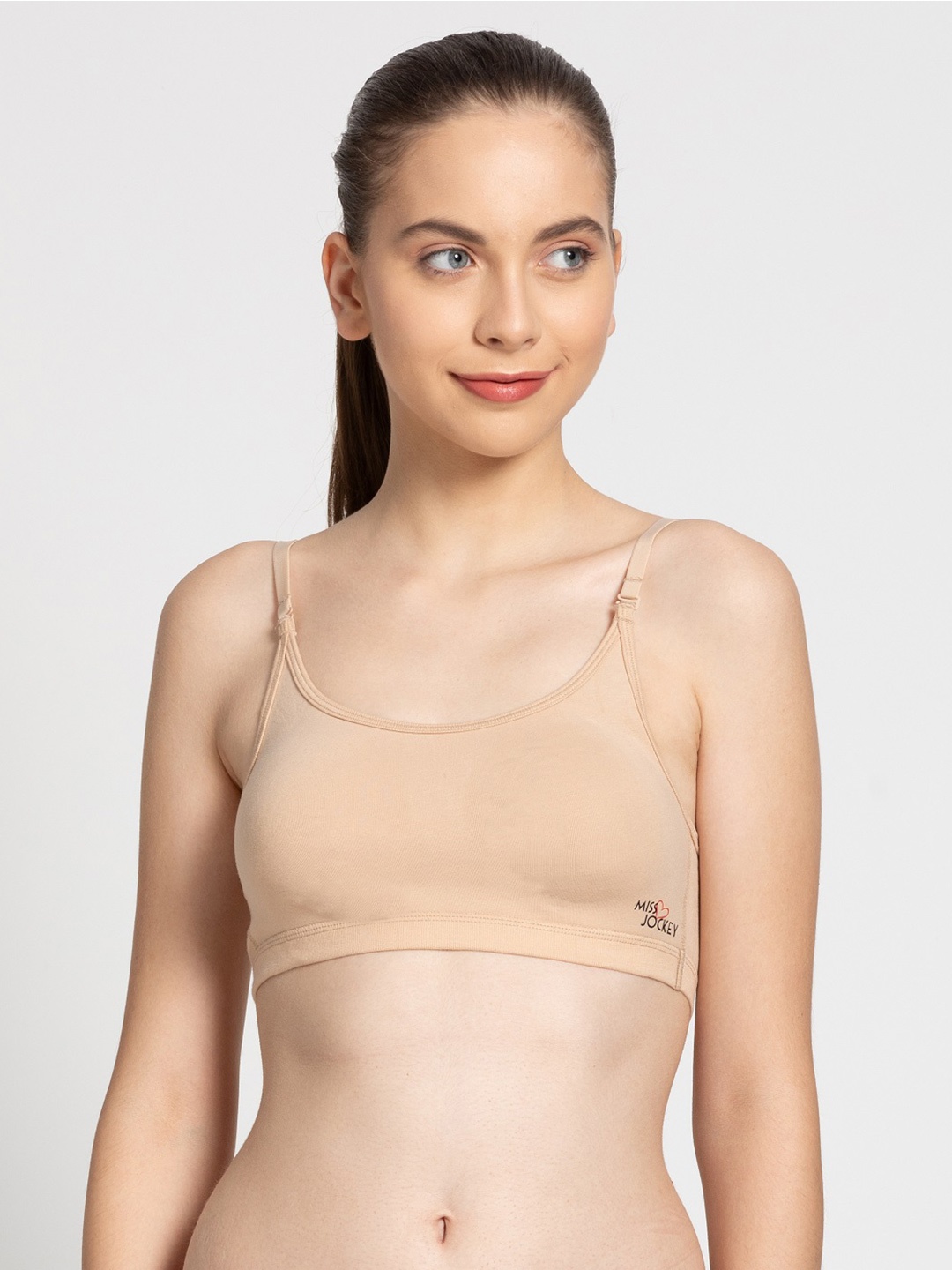 

Jockey Wirefree Non Padded Cotton Full Coverage Uniform Bra with Detachable Straps MJ08, Beige