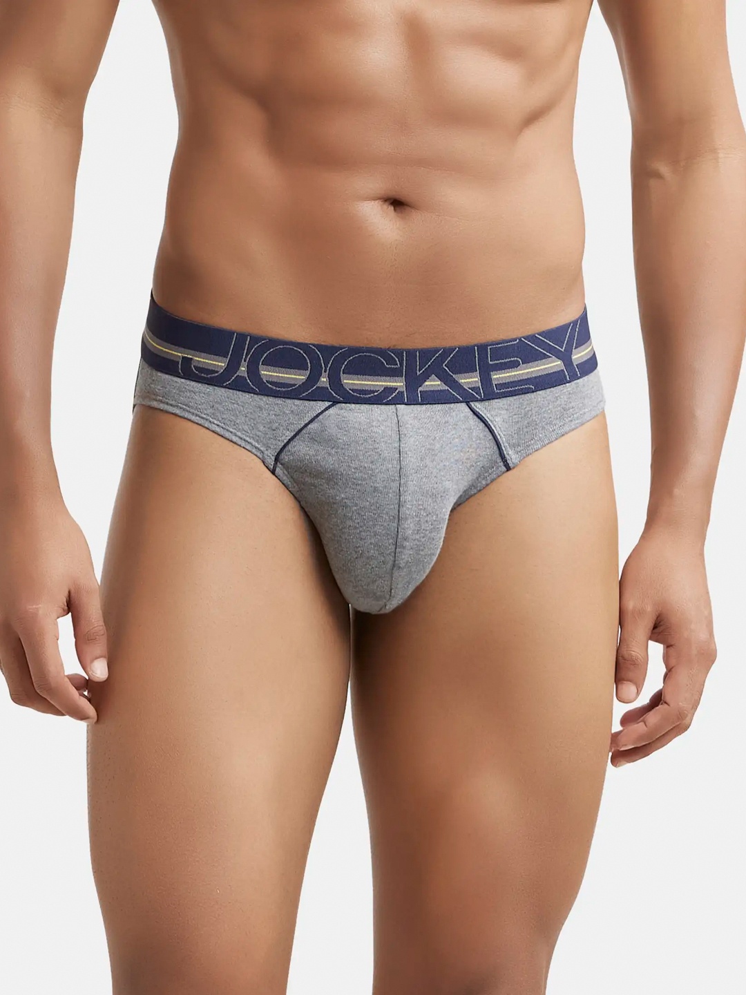 

Jockey Combed Cotton Rib Brief with Ultrasoft Waistband-US17, Grey