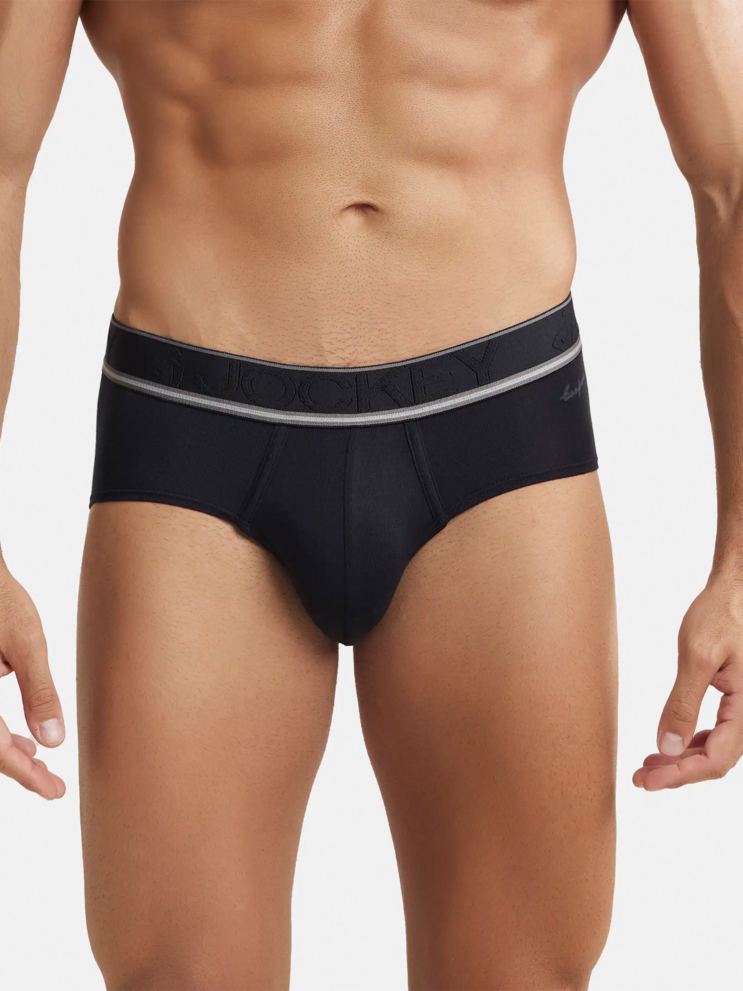 

Jockey Stretchable Brief with StayFresh Properties-HG15, Black
