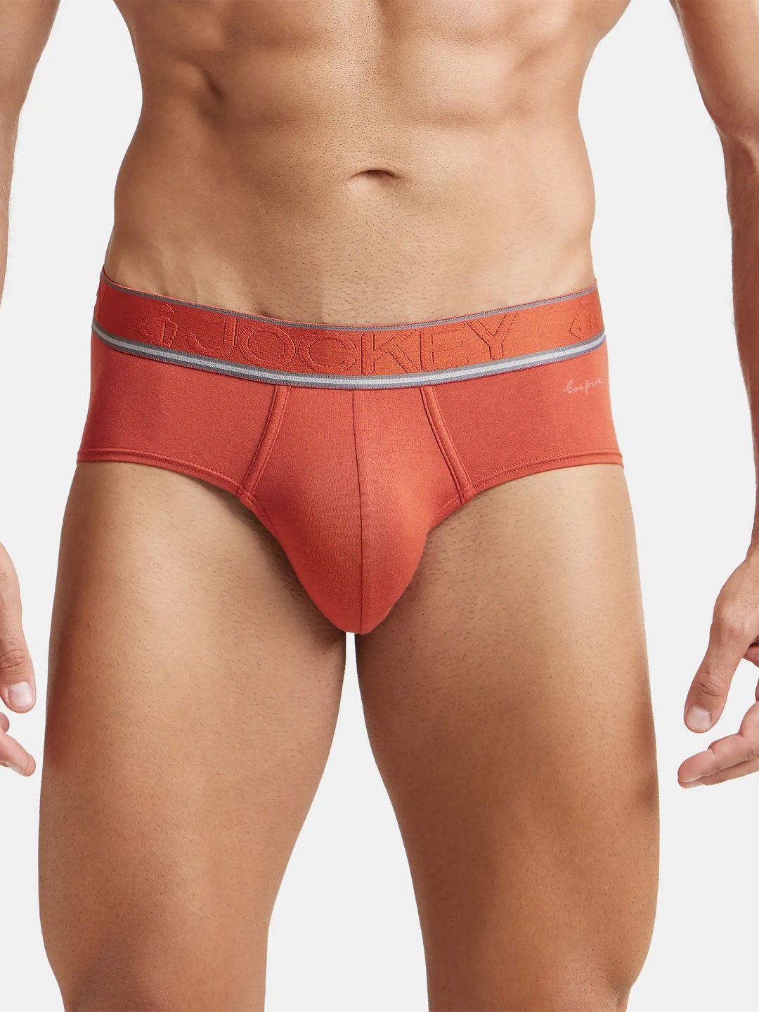 

Jockey Stretchable Brief with StayFresh Properties-HG15, Rust