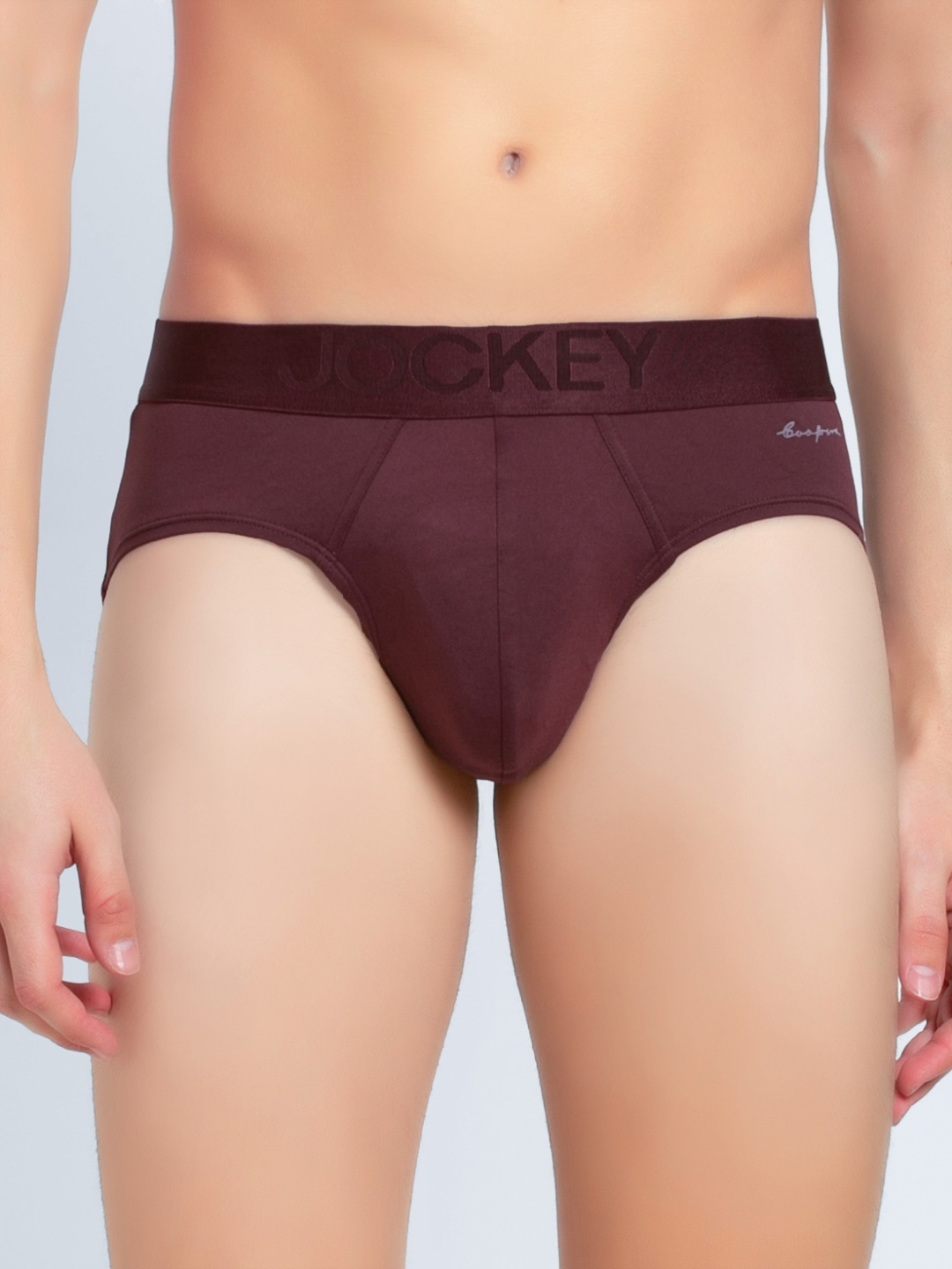 

Jockey Heritage Collection Men Burgundy Solid Briefs HG20
