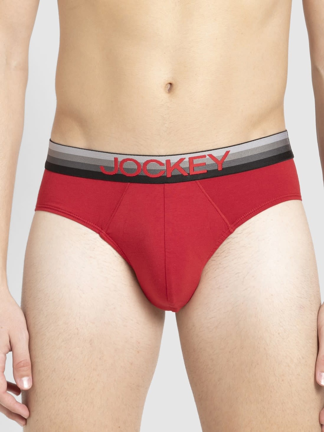 

Jockey Men Red Solid Briefs US07-0105