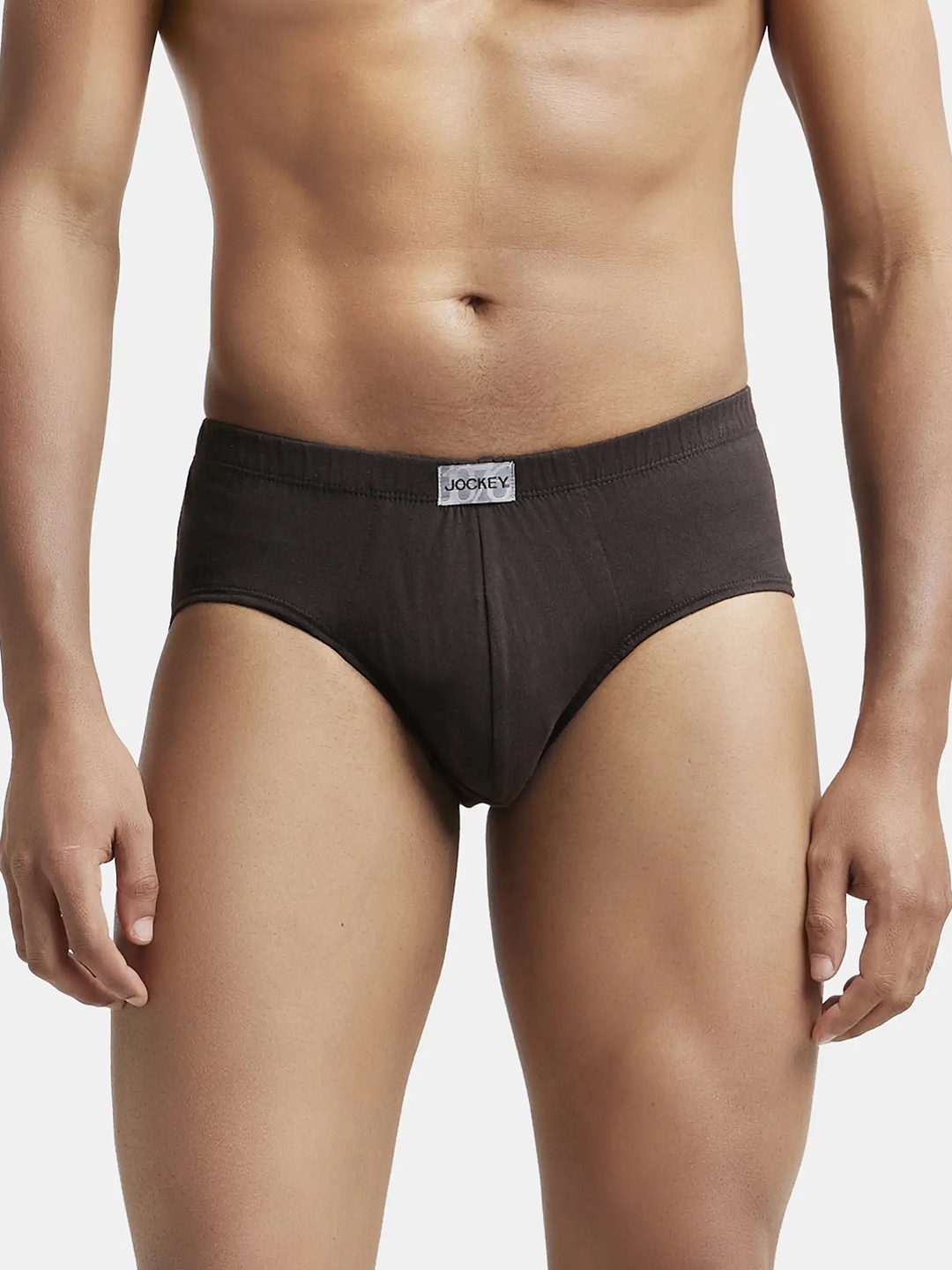 

Jockey Combed Cotton Brief with Ultrasoft Concealed Waistband-8035, Coffee brown