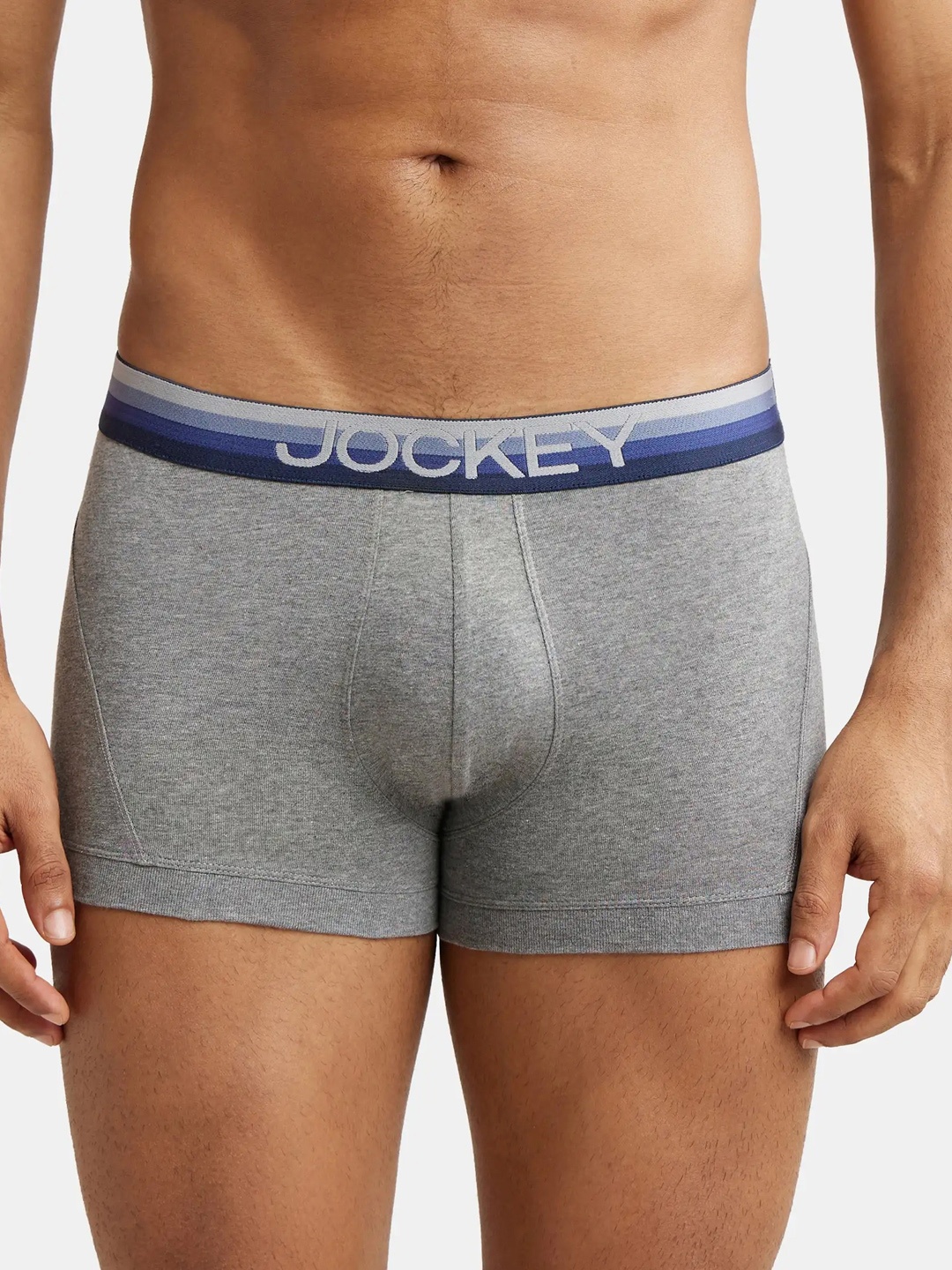 

Jockey Men Grey Melange Solid Trunks US20-0105