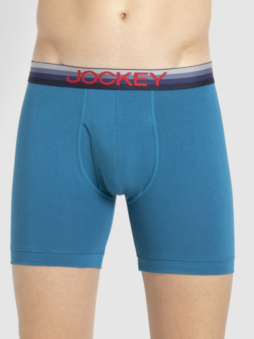 

Jockey Men Teal Blue Solid Trunks ZN03-0105