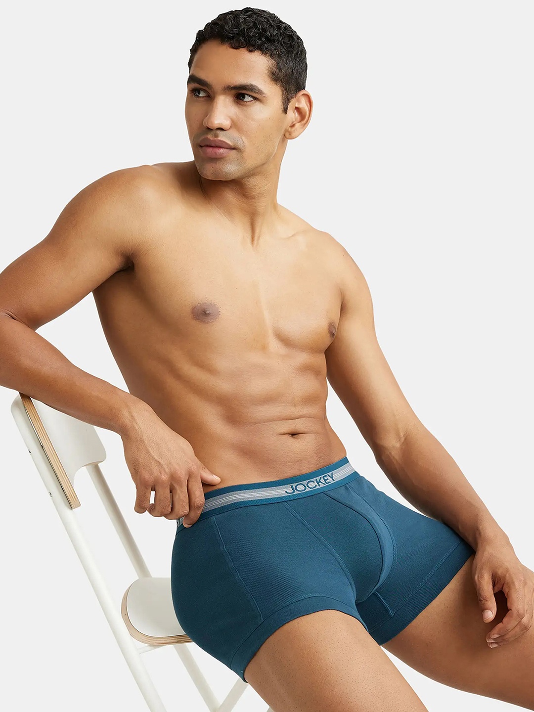 

Jockey Combed Cotton Rib Trunk with StayFresh Treatment-1015, Teal