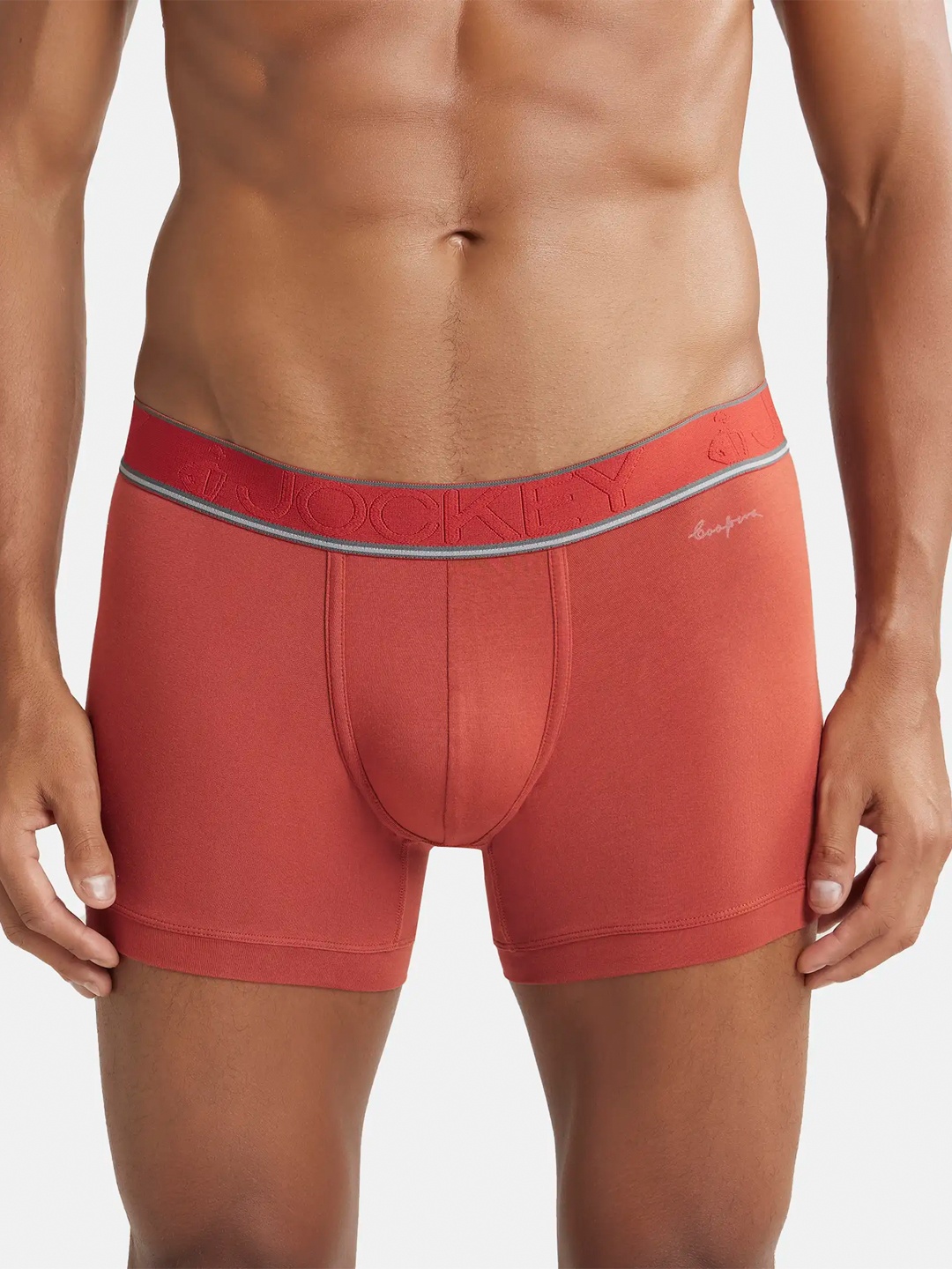 

Jockey Heritage Collection Men Rust Orange Solid Trunks HG16