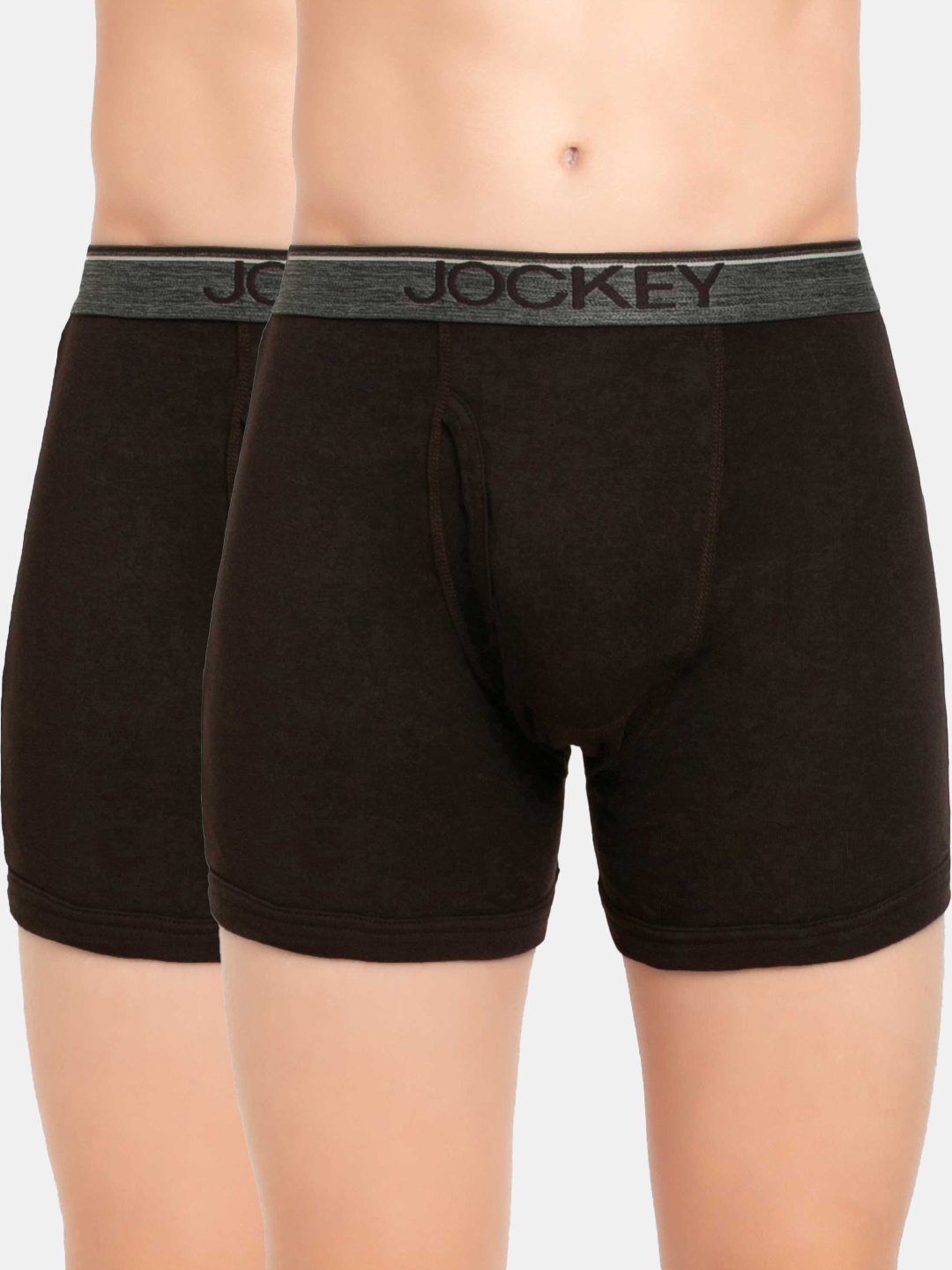

Jockey Men Pack of 2 Coffee Brown Solid Trunks 8009-0205