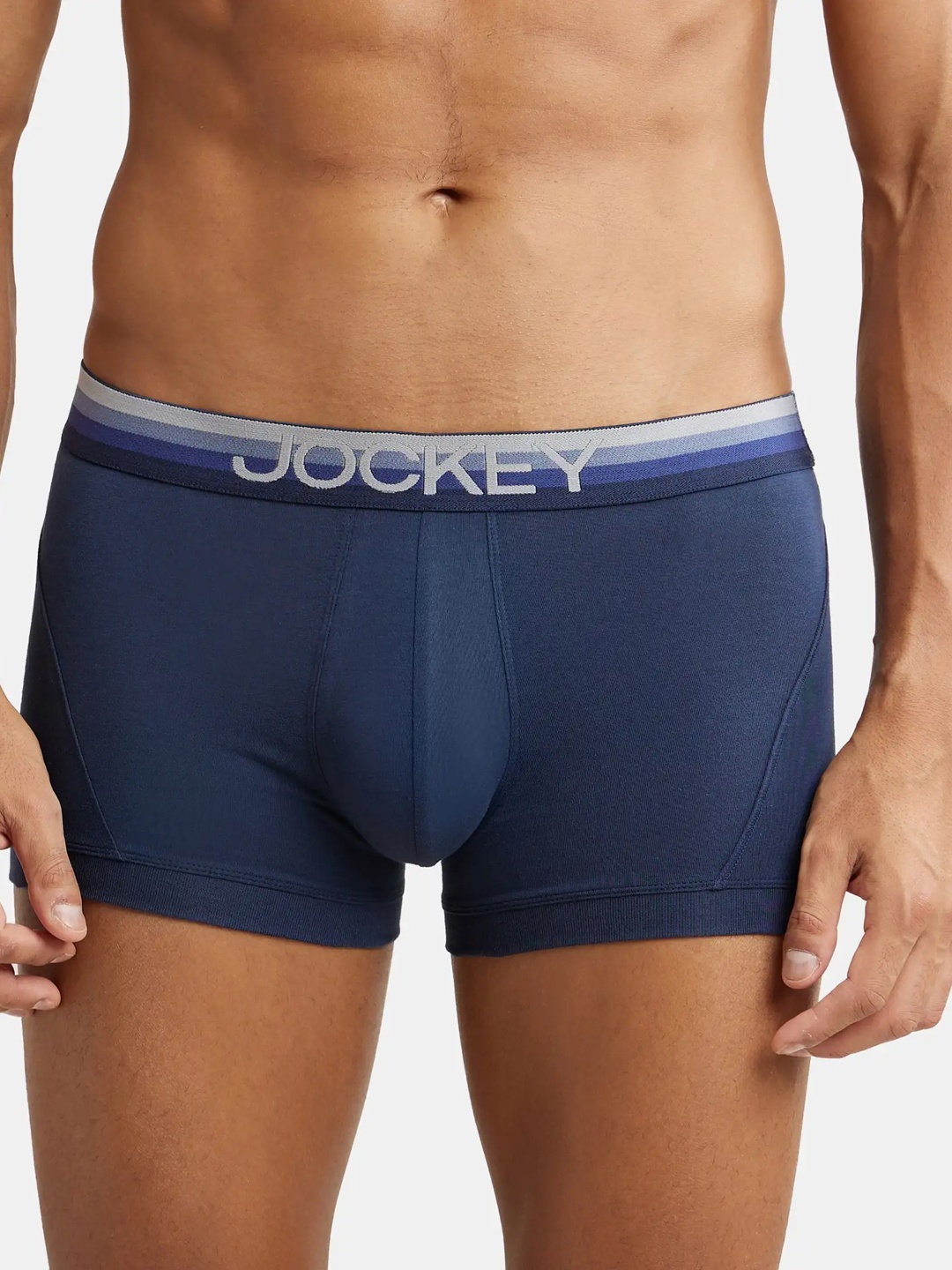 

Jockey Super Combed Cotton Stretch Solid Trunk with Ultrasoft Waistband-US20, Navy blue