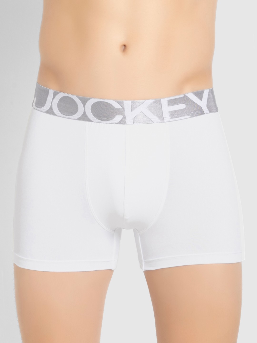 

Jockey International Collection Men Tactel Microfiber Moisture Move Treatment Trunk 0105, White