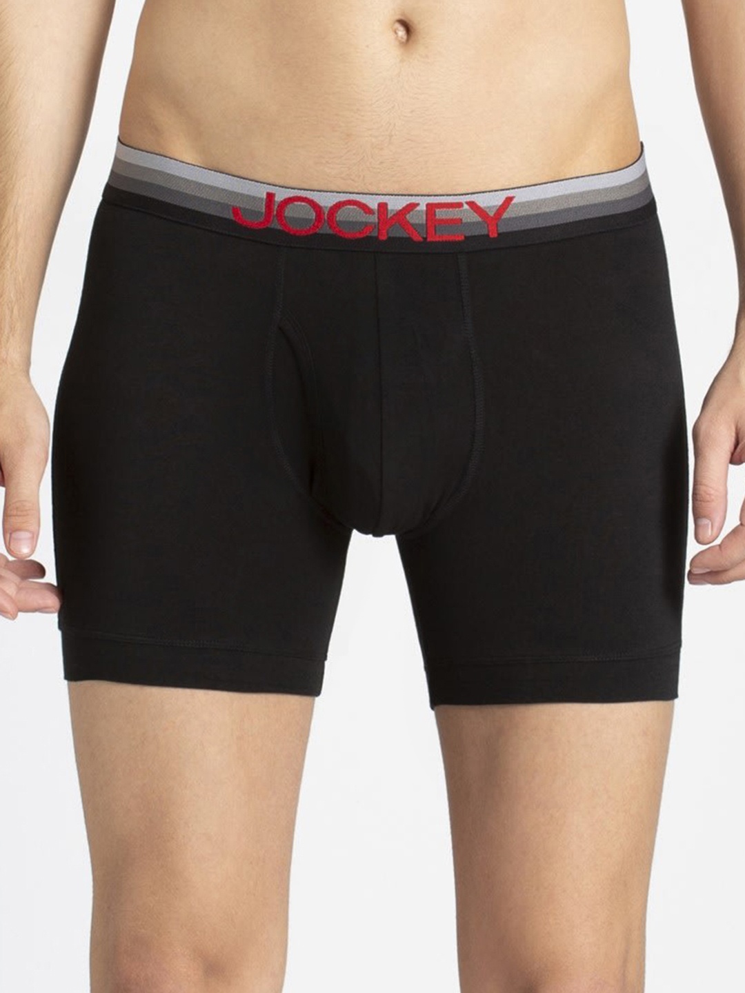 

Jockey Men Black Solid Trunks ZN03-0105
