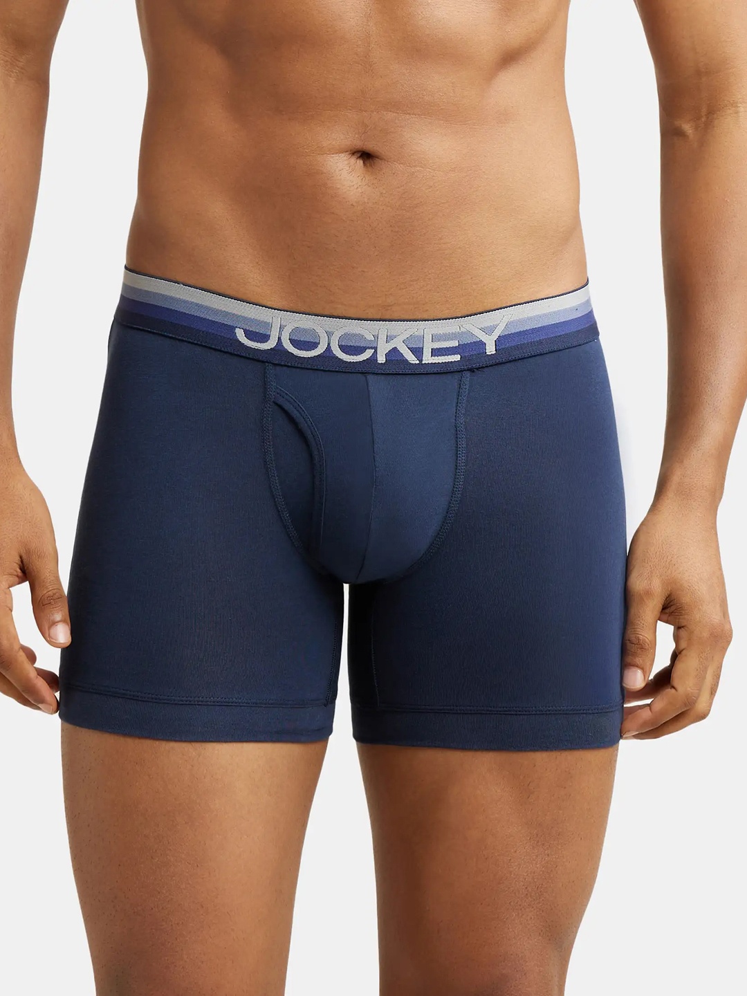 

Jockey Men Navy Blue Solid Trunks ZN03-0105
