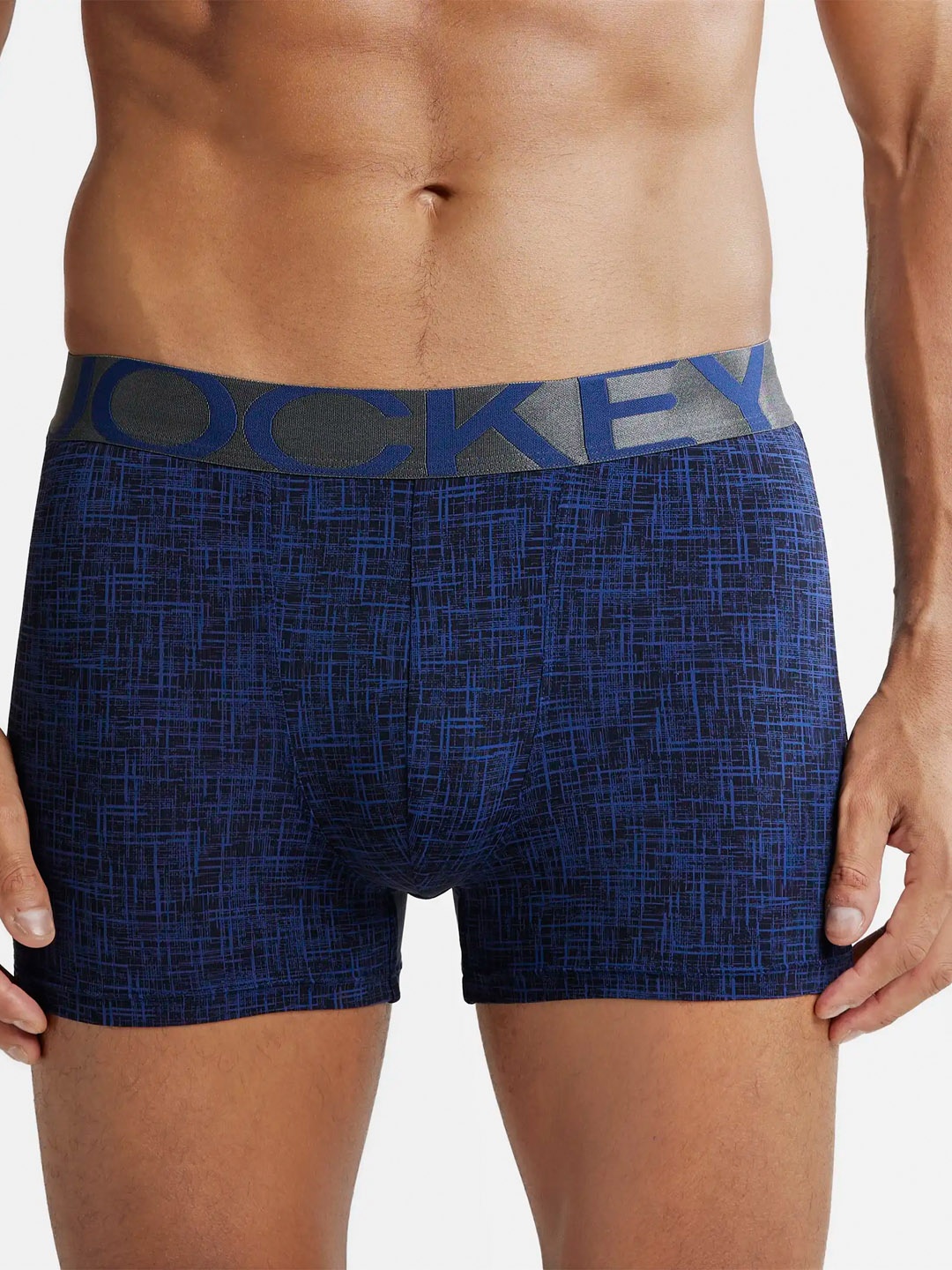 

Jockey Tactel Microfiber Stretch Printed Trunk with Moisture Move Treatment-IC30, Navy blue