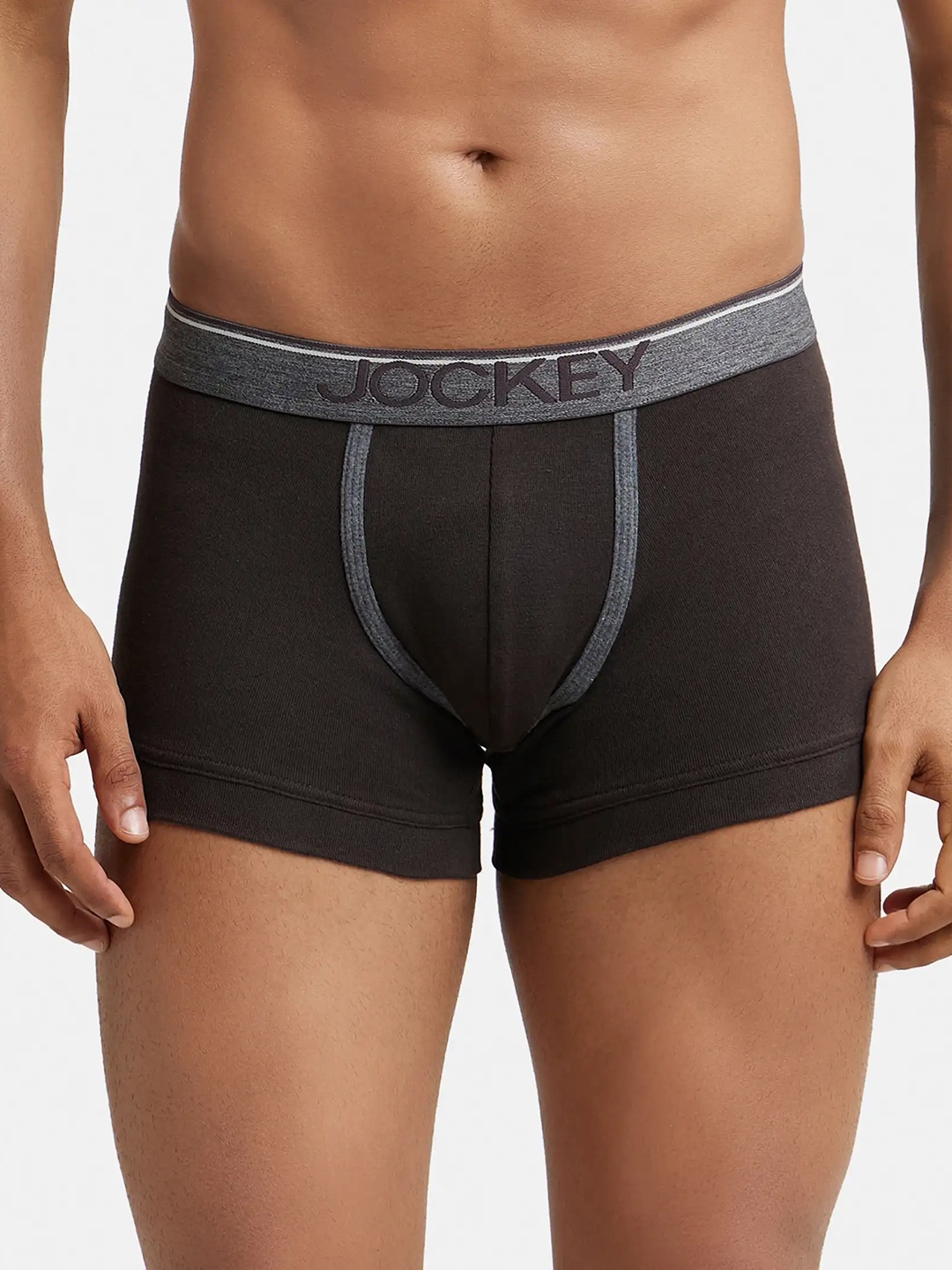 

Jockey Combed Cotton Rib Trunk with Ultrasoft Waistband-8015, Brown