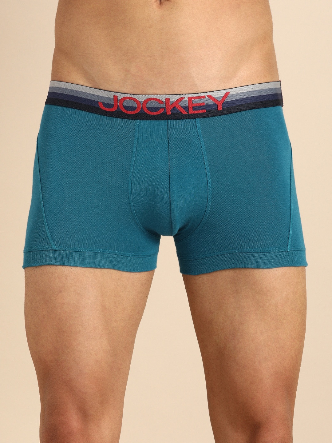 

Jockey Men Turquoise Blue Solid Trunks US20-0105