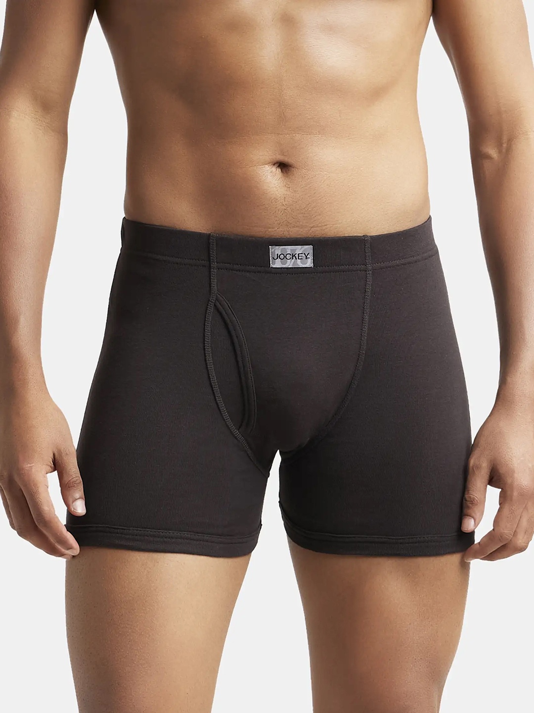 

Jockey Combed Cotton Rib Boxer Brief with Ultrasoft and Durable Waistband-8008, Brown