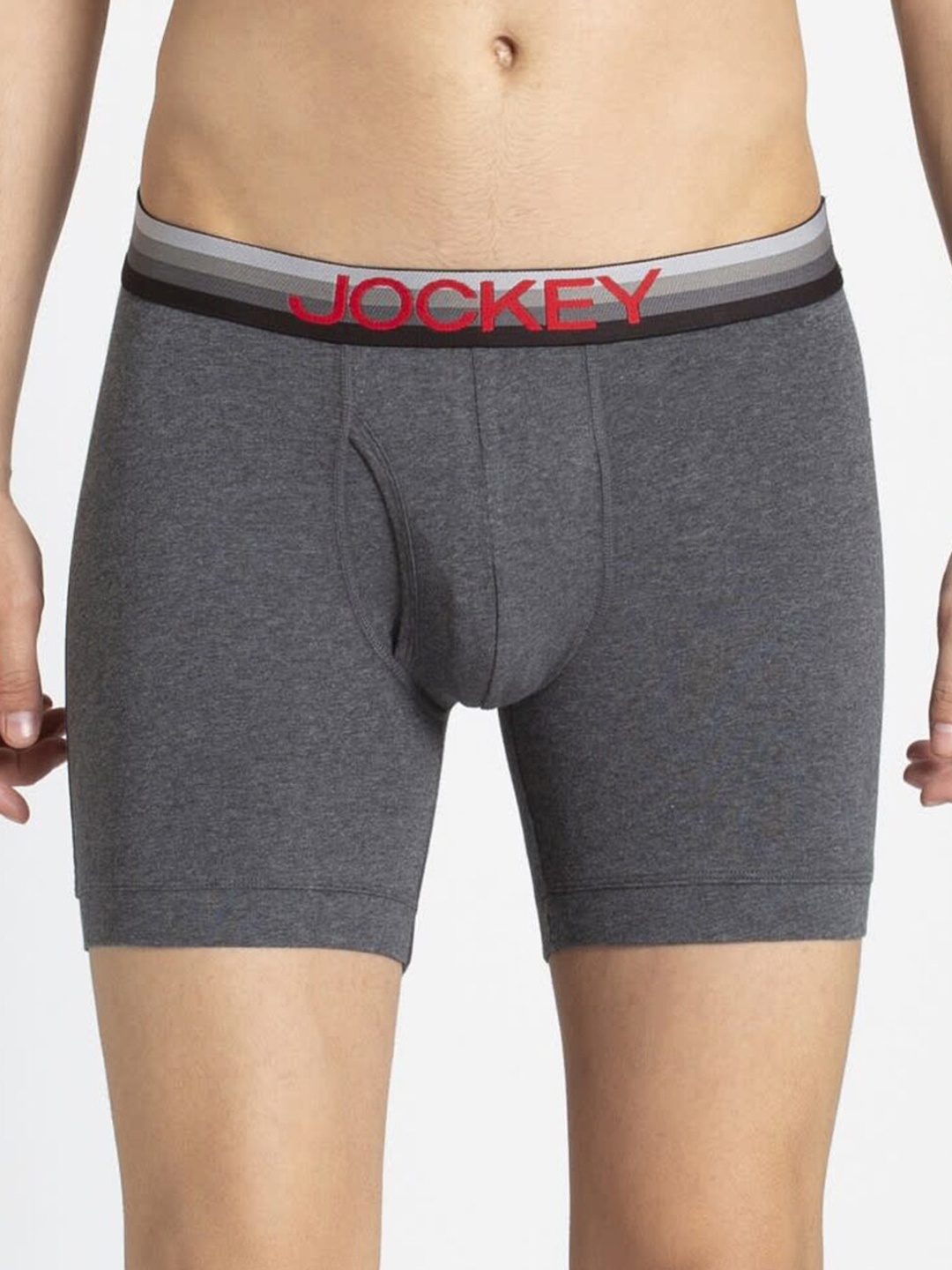 

Jockey Men Grey Solid Trunks ZN03-0105