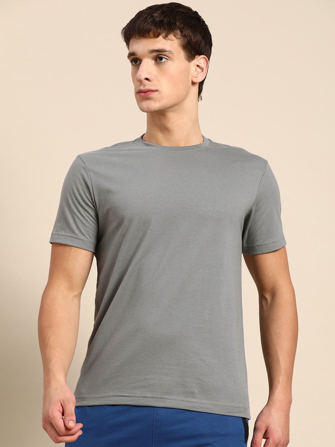 

Jockey Men Grey Solid Lounge T-shirt