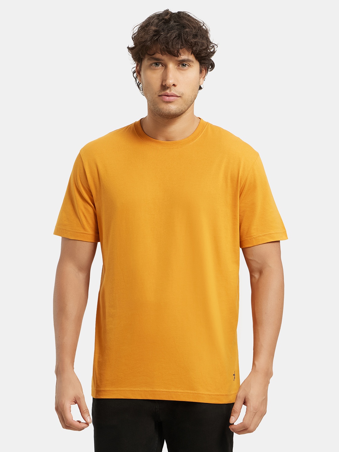 

Jockey Combed Cotton Rich Round Neck Half Sleeve Tshirt-2714, Rust